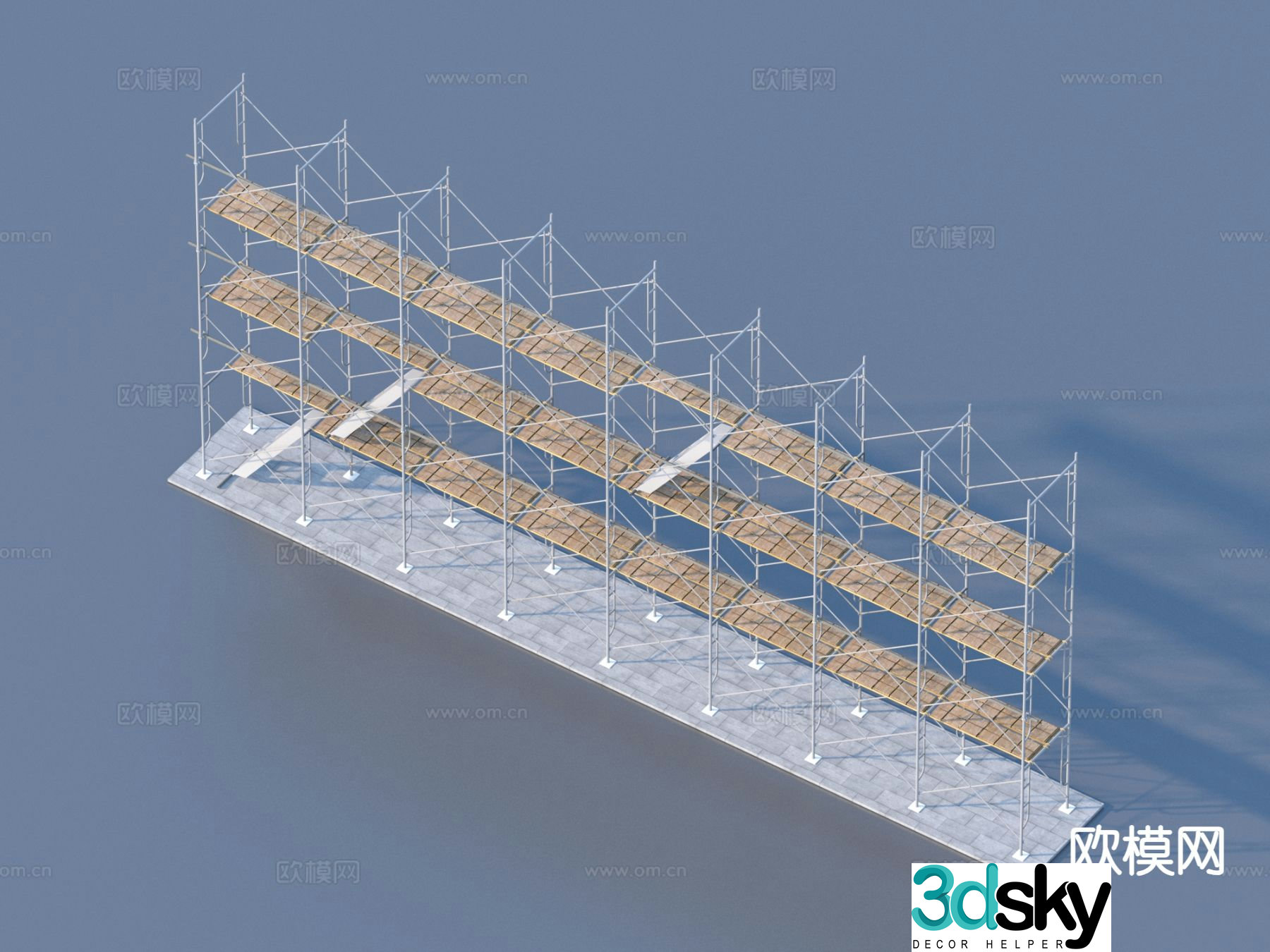 Scaffolding industrial rack 3d model