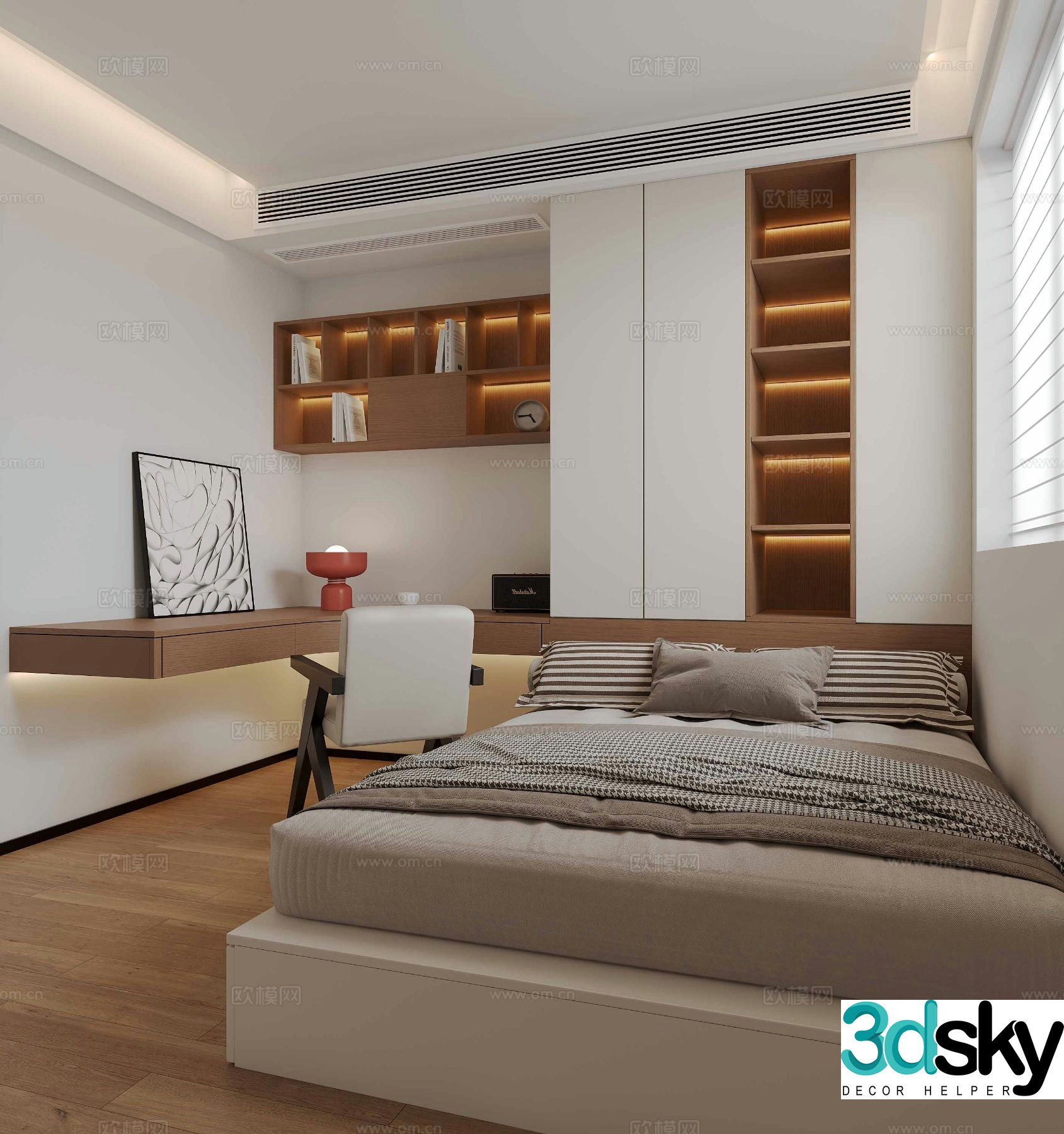 Wabi-sabi tatami bedroom second bedroom 3D model