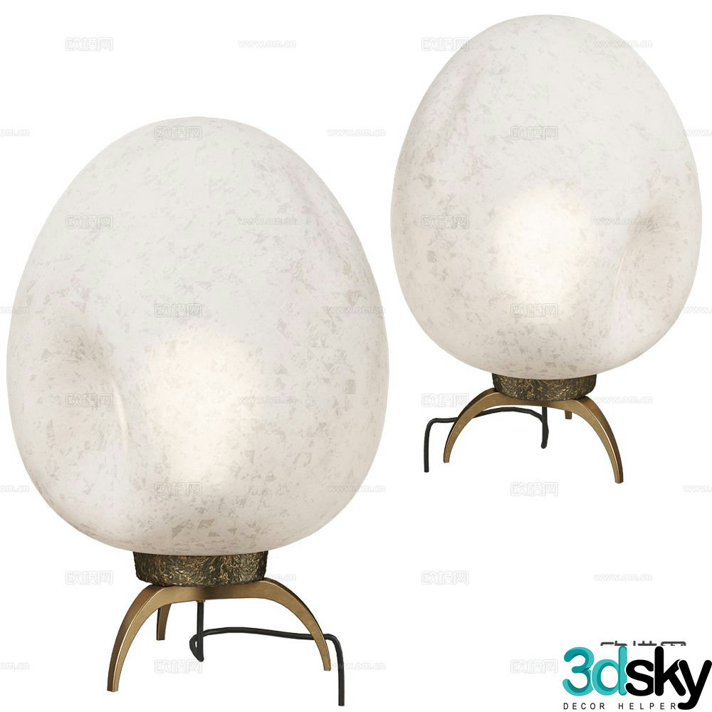Patrizia Volpato egg shaped table lamp 3d model