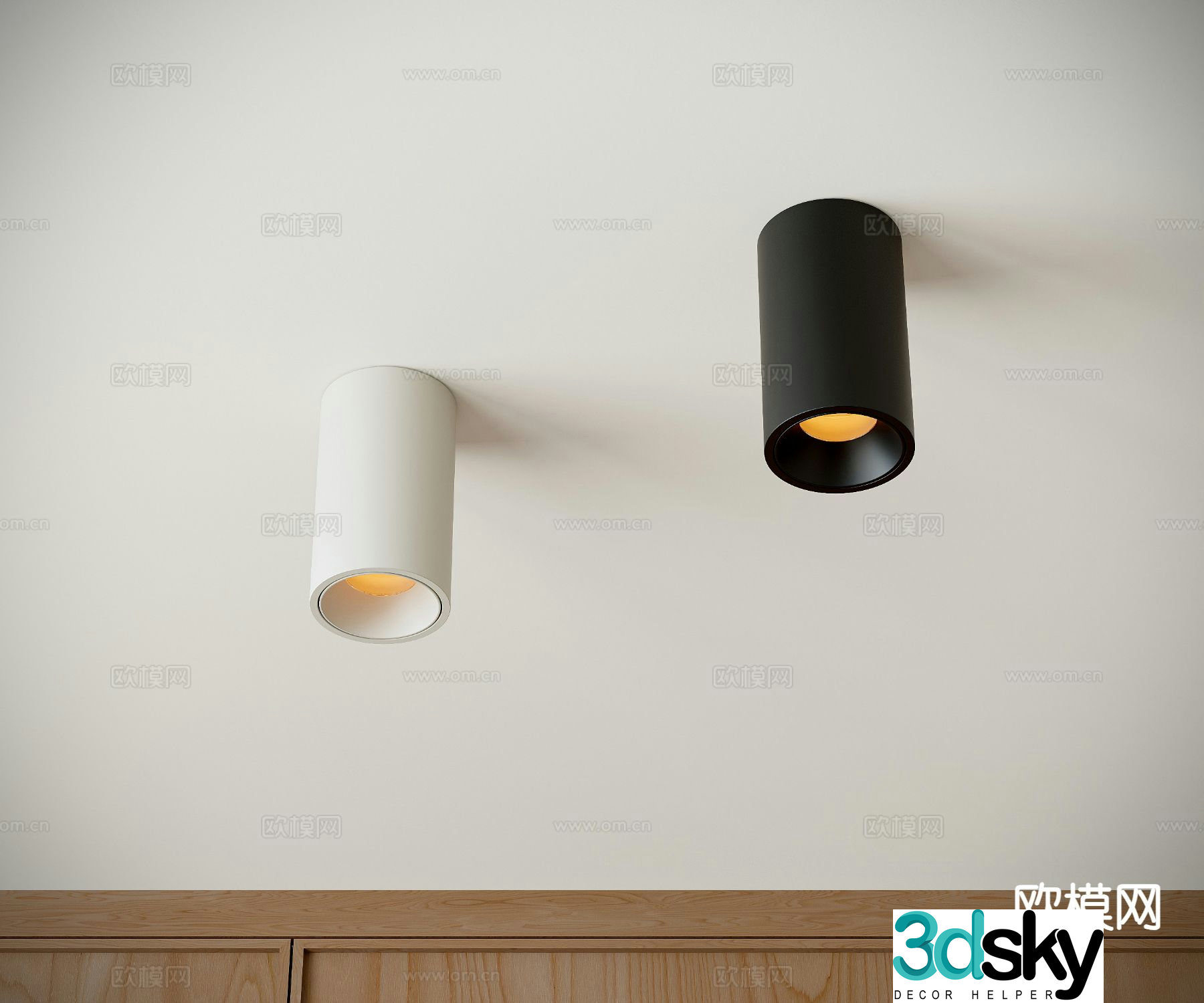 Minimalist spotlight downlight 3d model