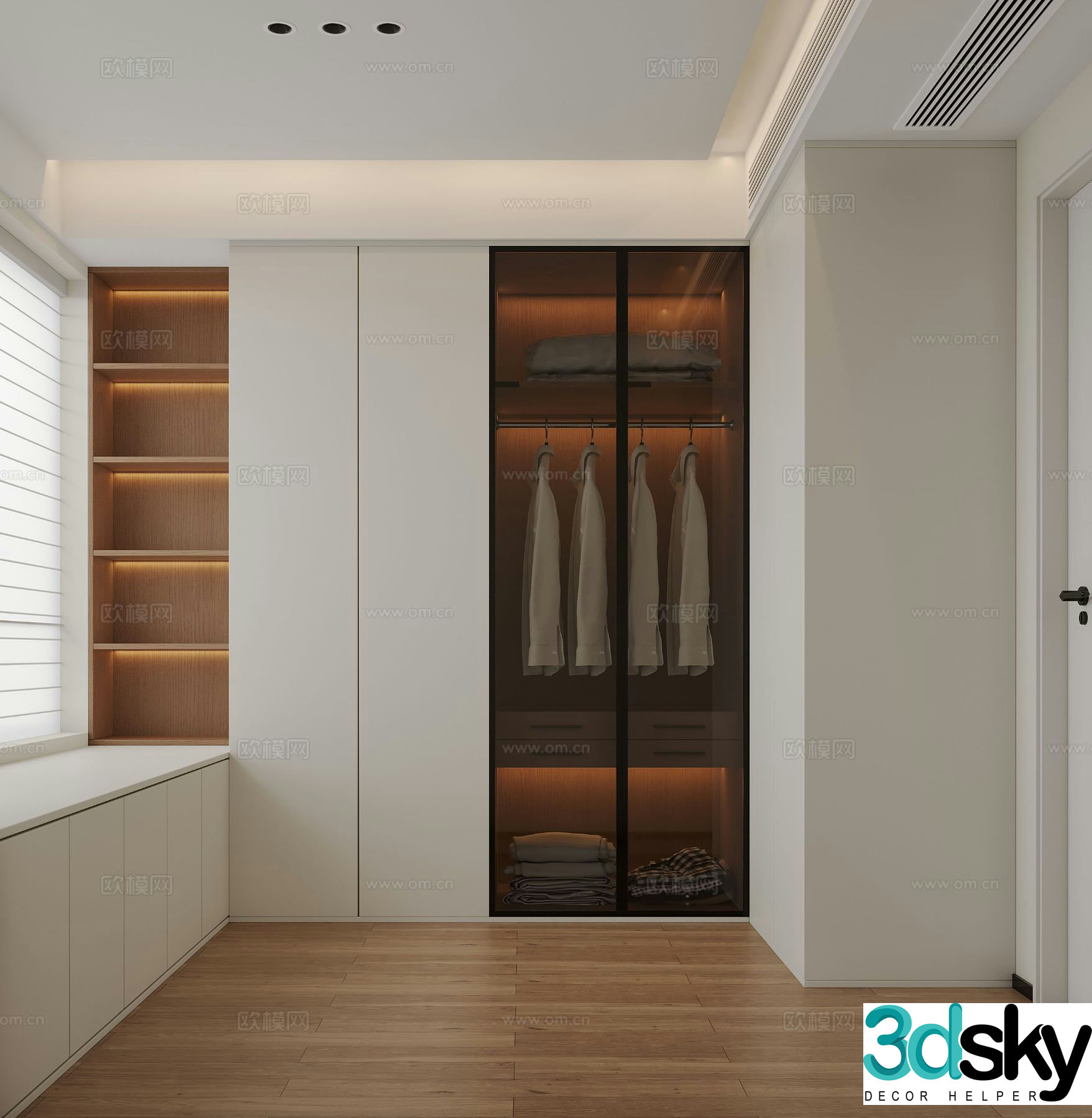 Modern cloakroom 3d model