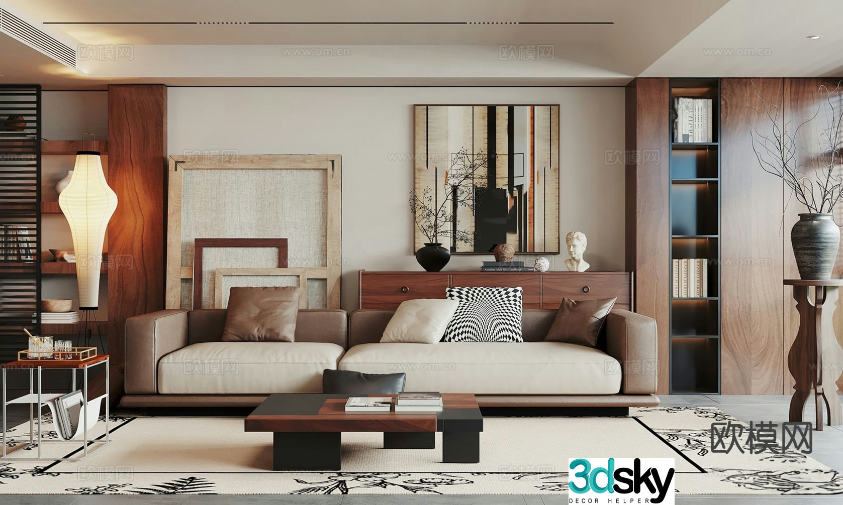 Medieval style living room 3D model
