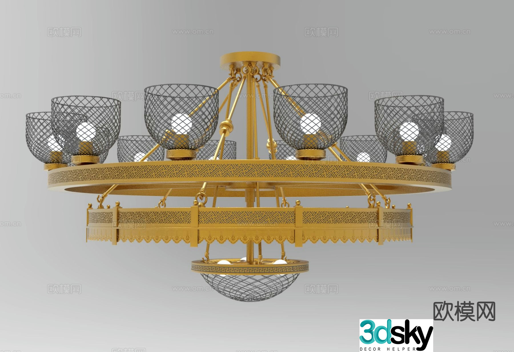 Chinese chandelier 3d model