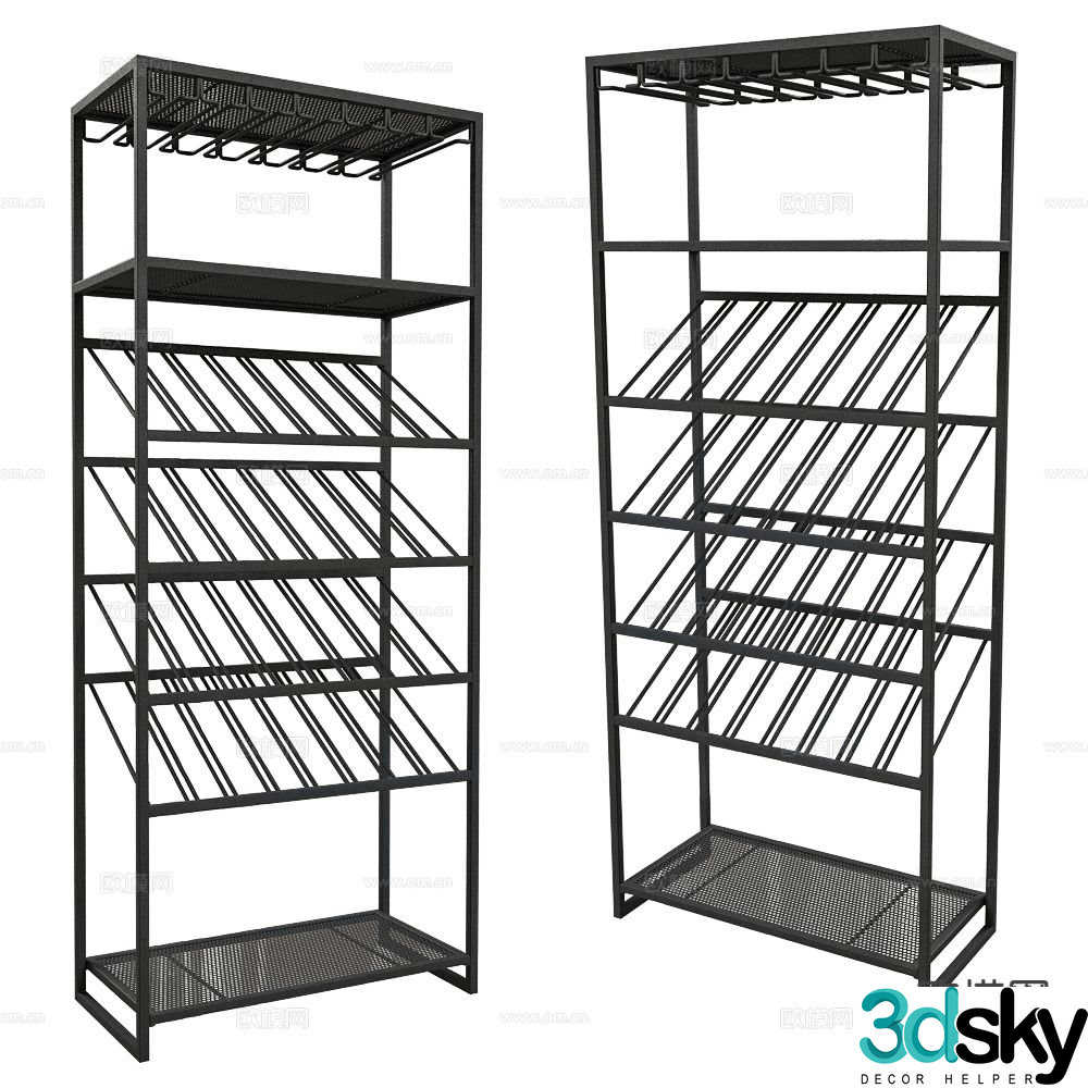 Zuiver Group modern wine cabinet wine rack 3d model