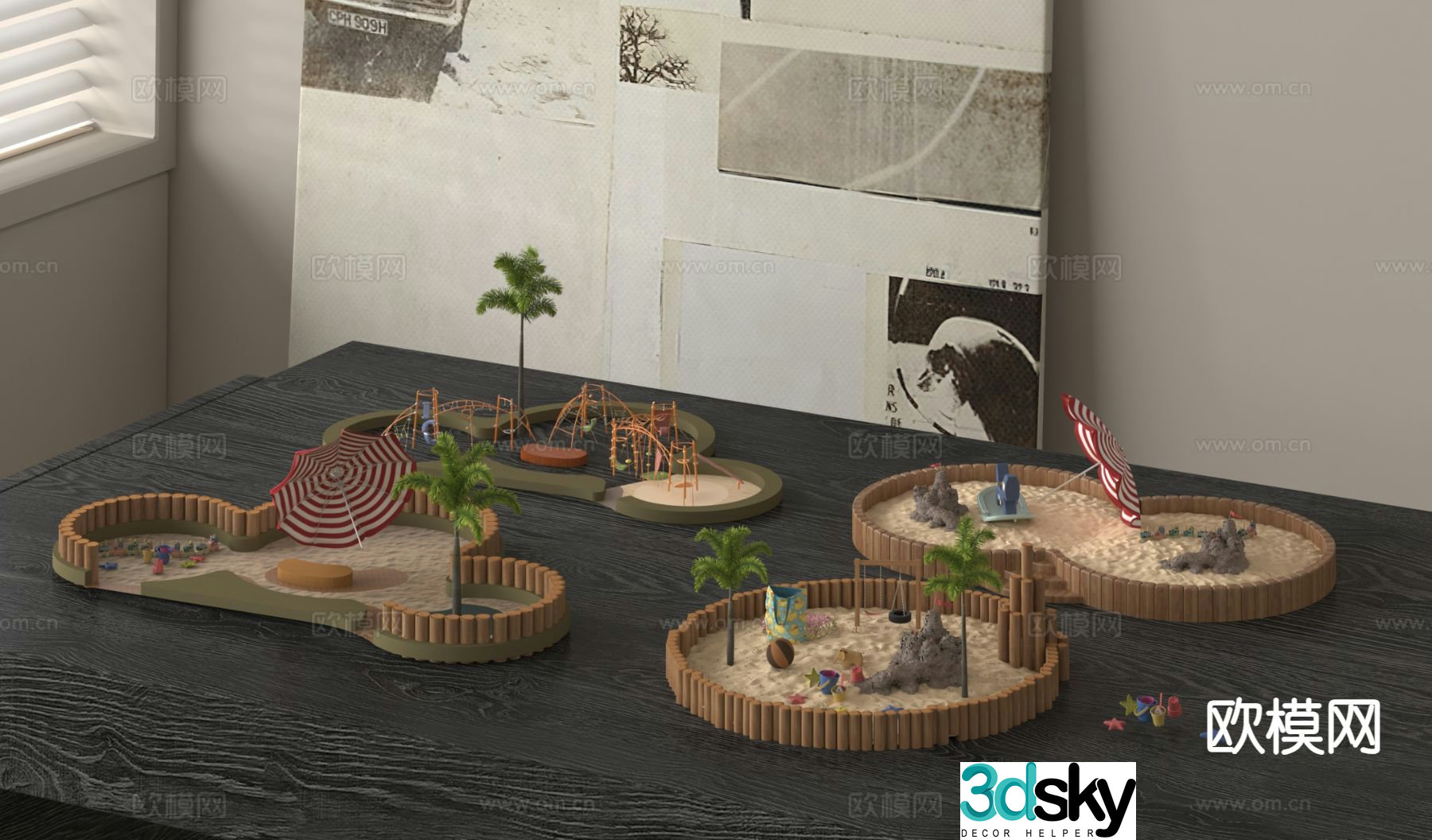 Children's play equipment sand table 3d model