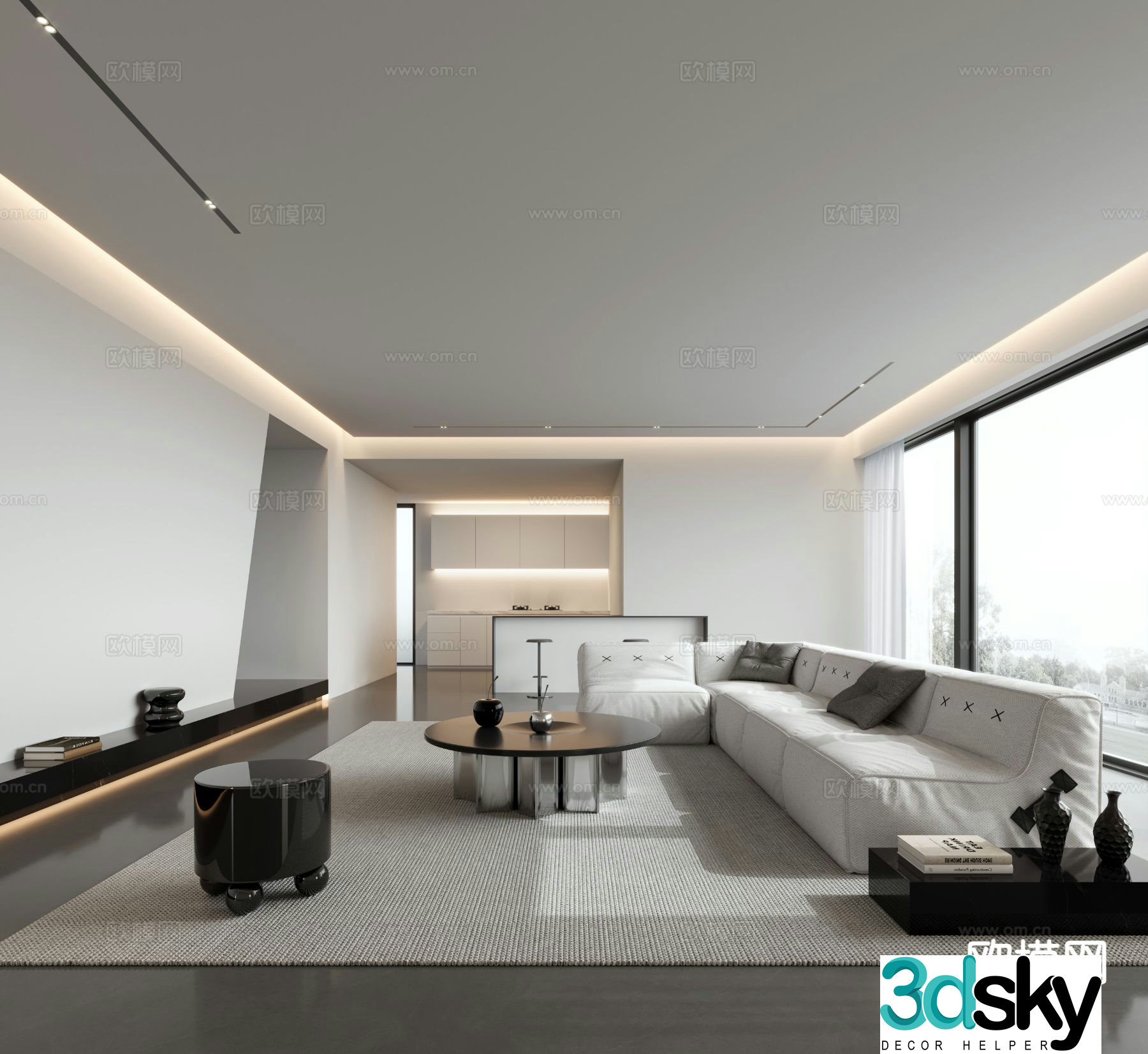 Modern living room 3d model