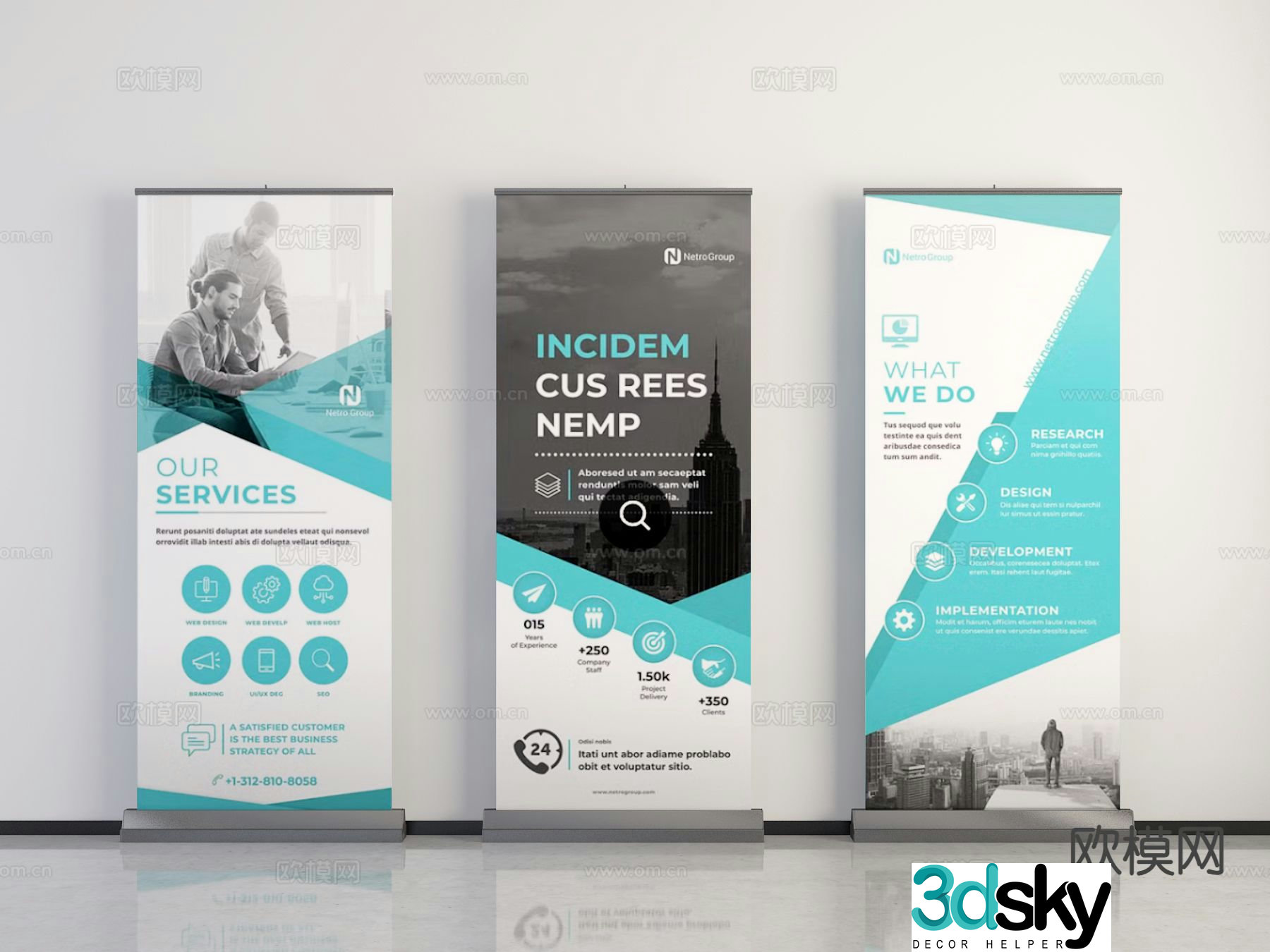 Advertising Stand Signage Recruitment Stand 3D Model