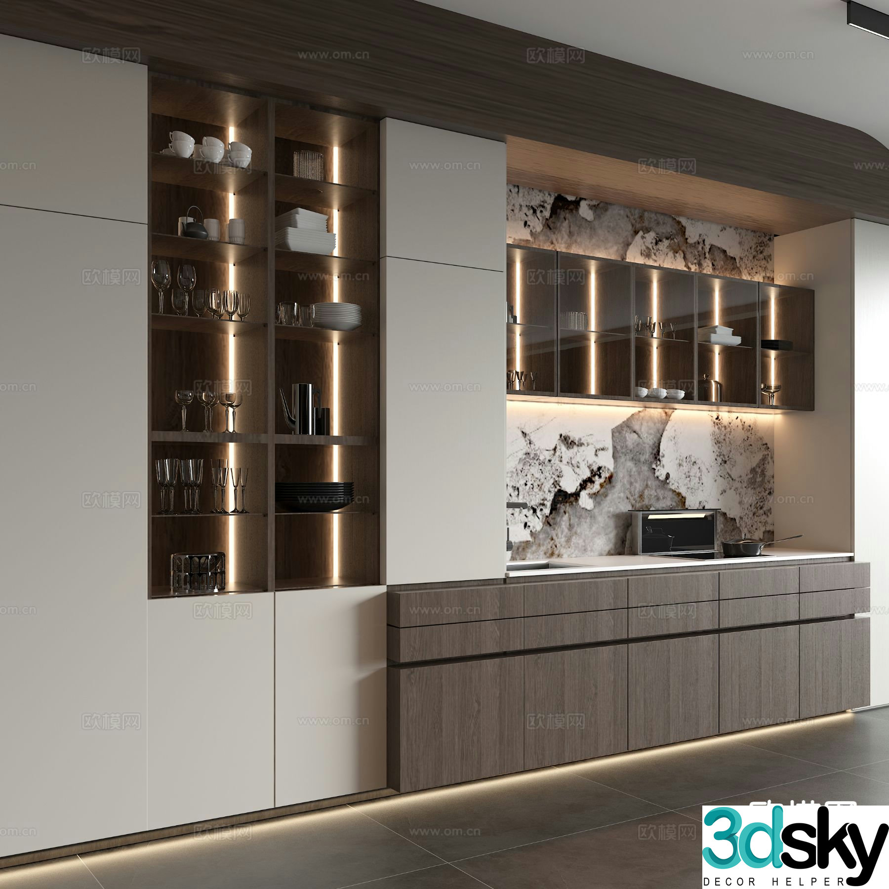 Modern sideboard 3d model