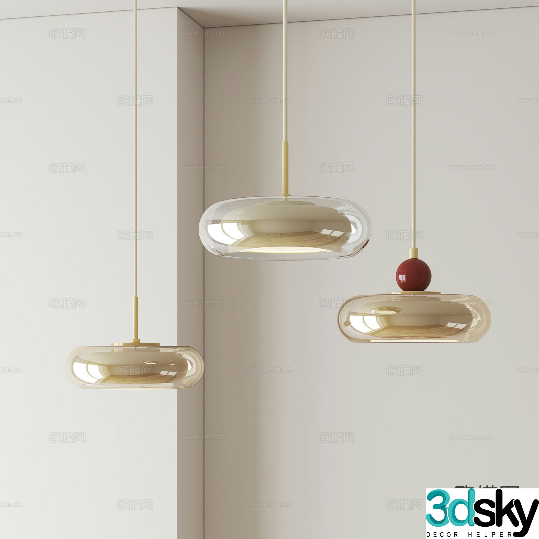 Cream style dining room chandelier 3d model