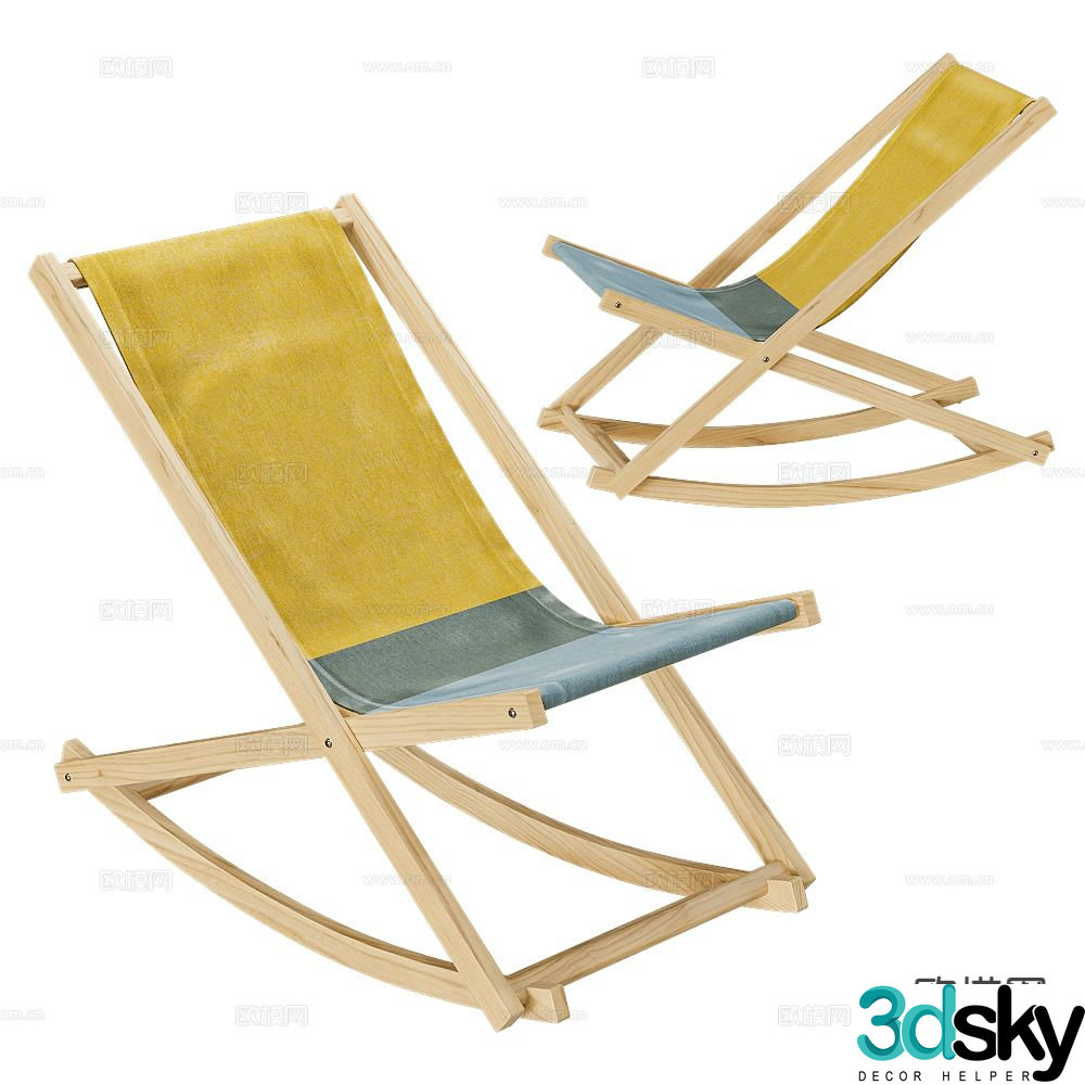 Weltevree outdoor chair rocking chair 3d model