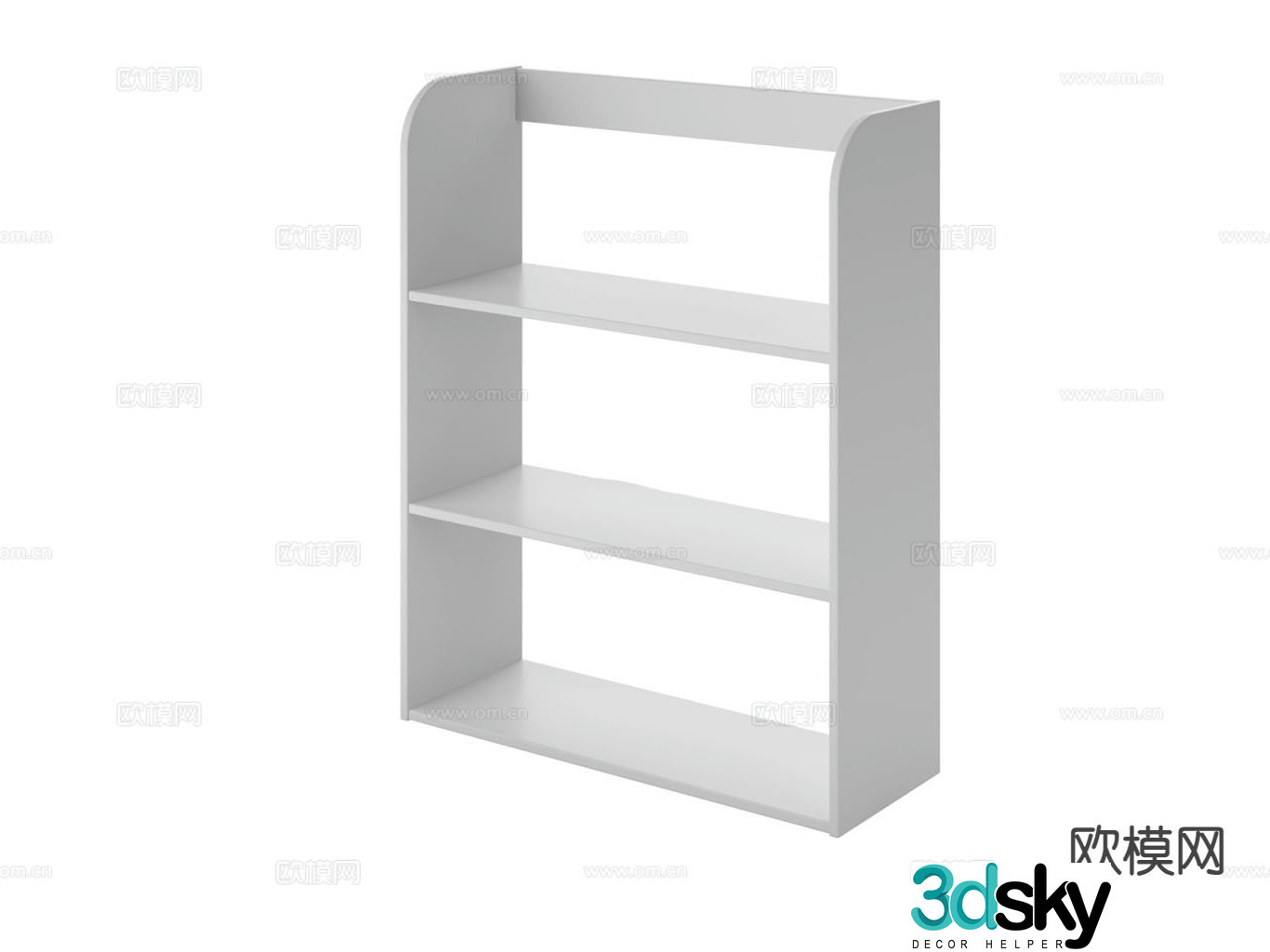Minimalist bookshelf 3d model