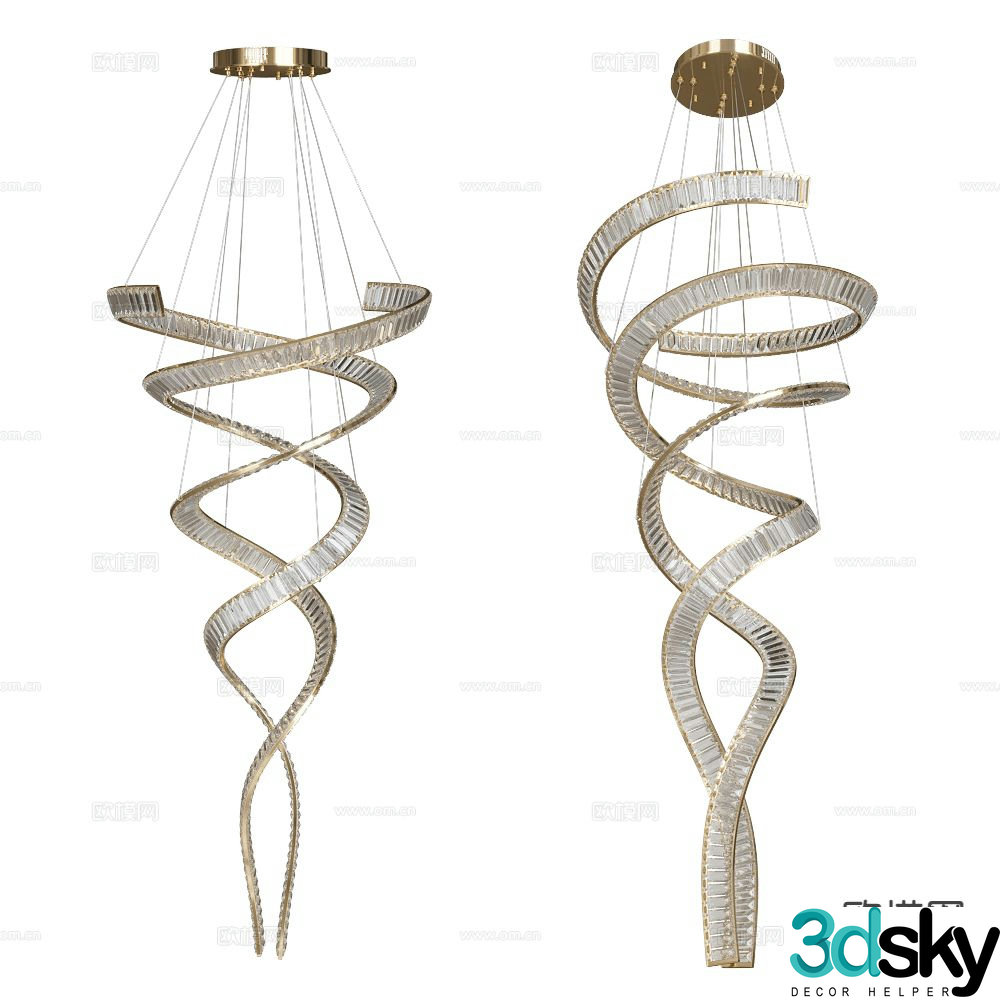 Stilfort light luxury chandelier art chandelier 3d model