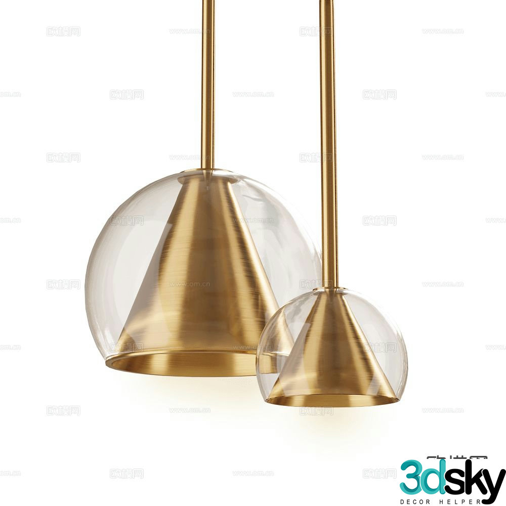 DECHEM light luxury chandelier 3d model
