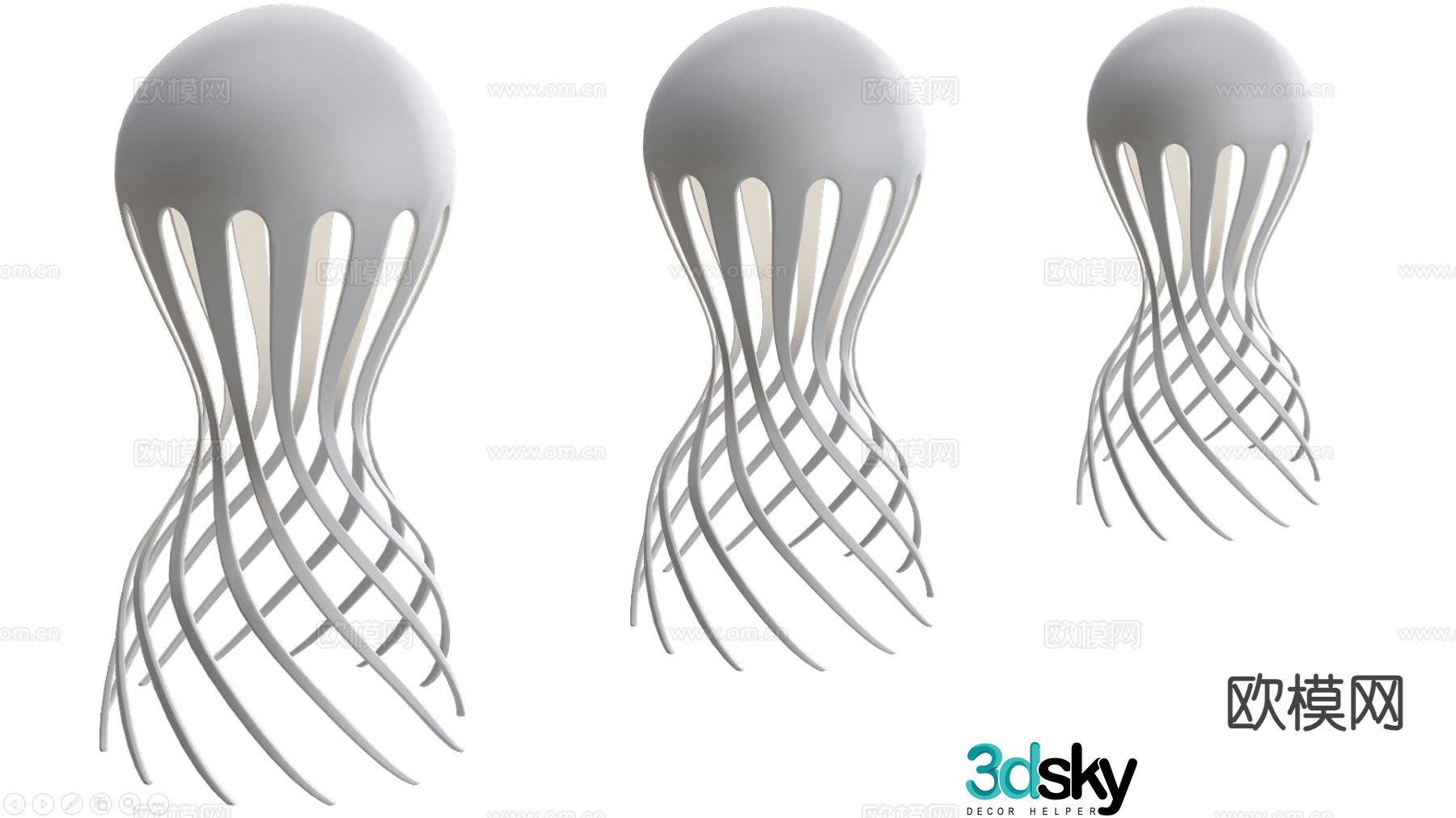 European desk lamp artistic desk lamp octopus desk lamp 3D model