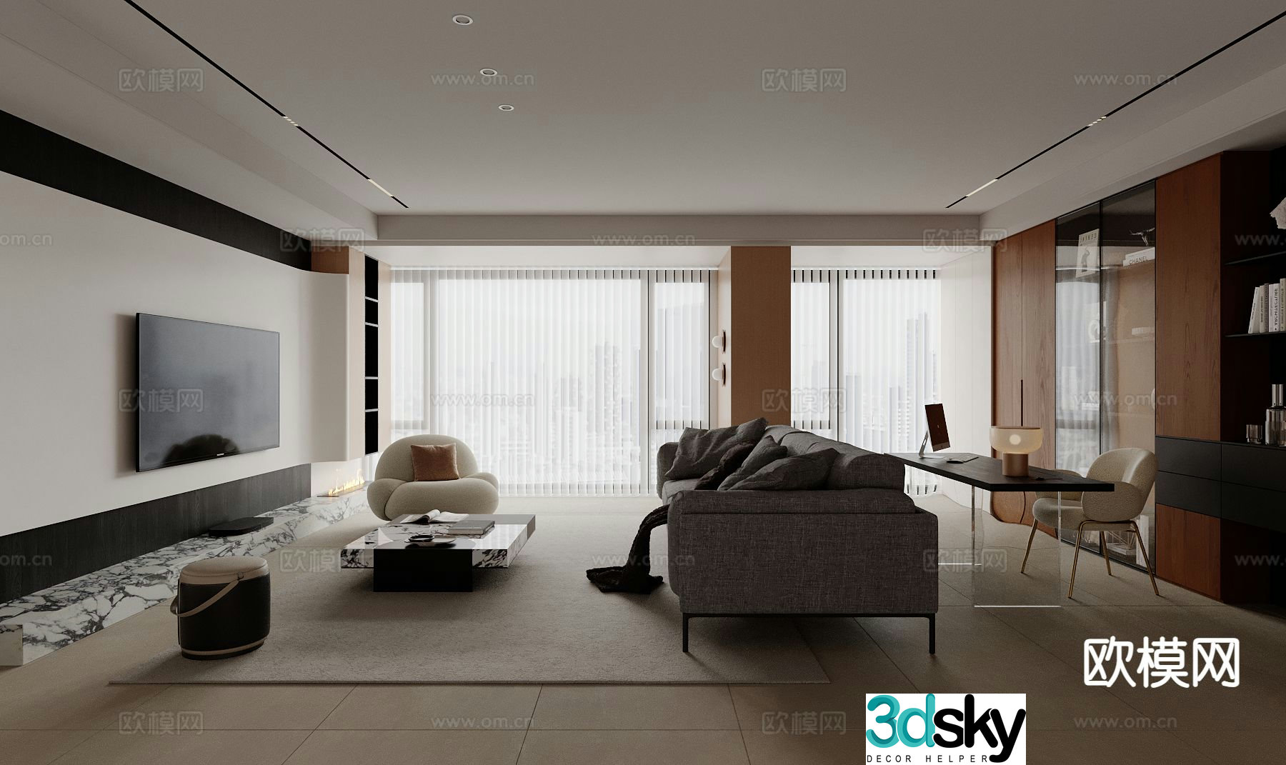 Italian living room 3d model