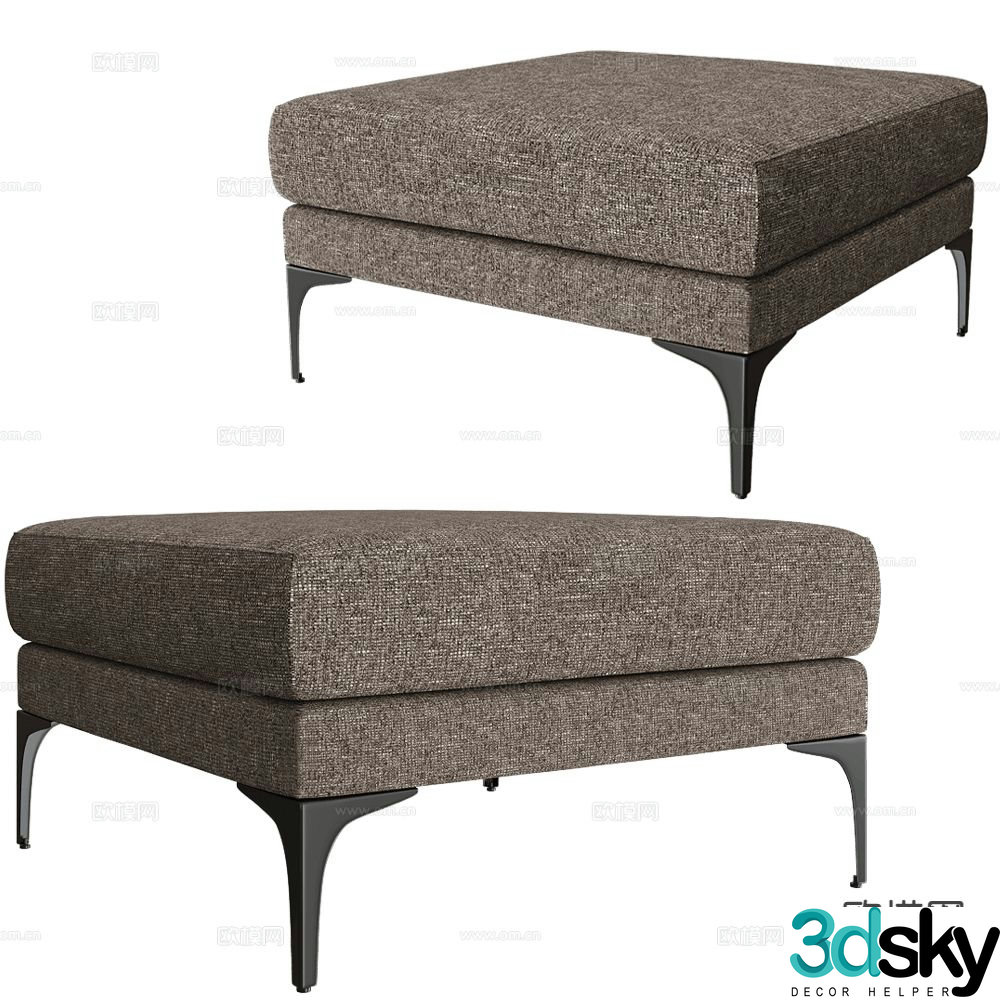 Partisan sofa stool 3d model