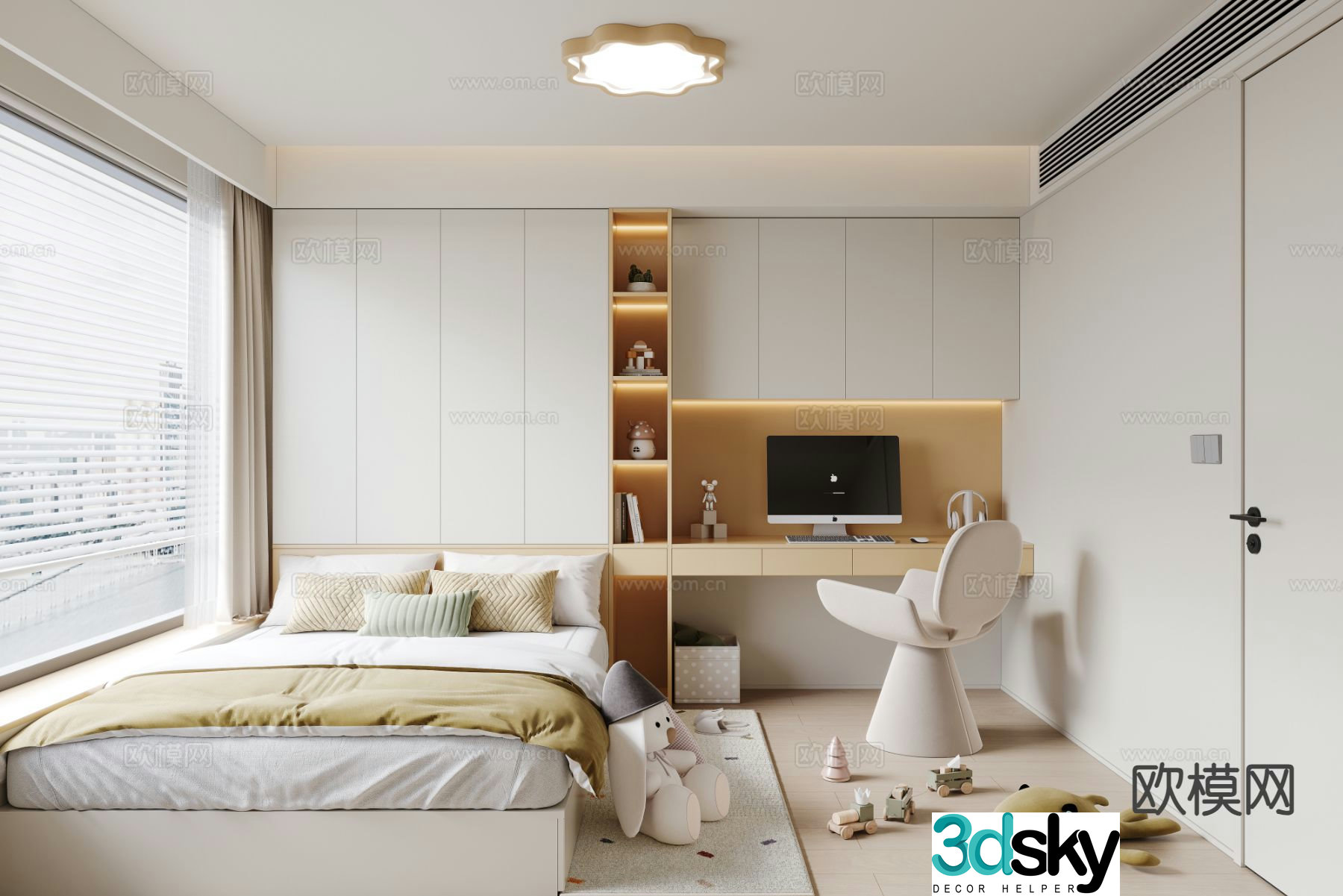 Modern tatami children’s room 3d model