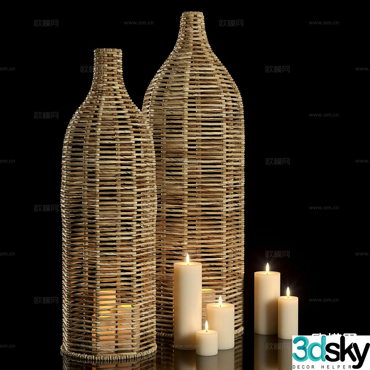 candlestick lamp candlestick lamp 3d model