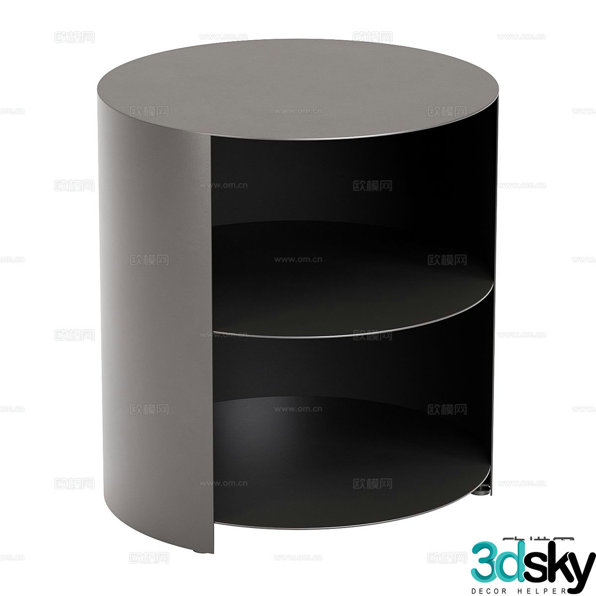 Modern corner table side table round table 3D model