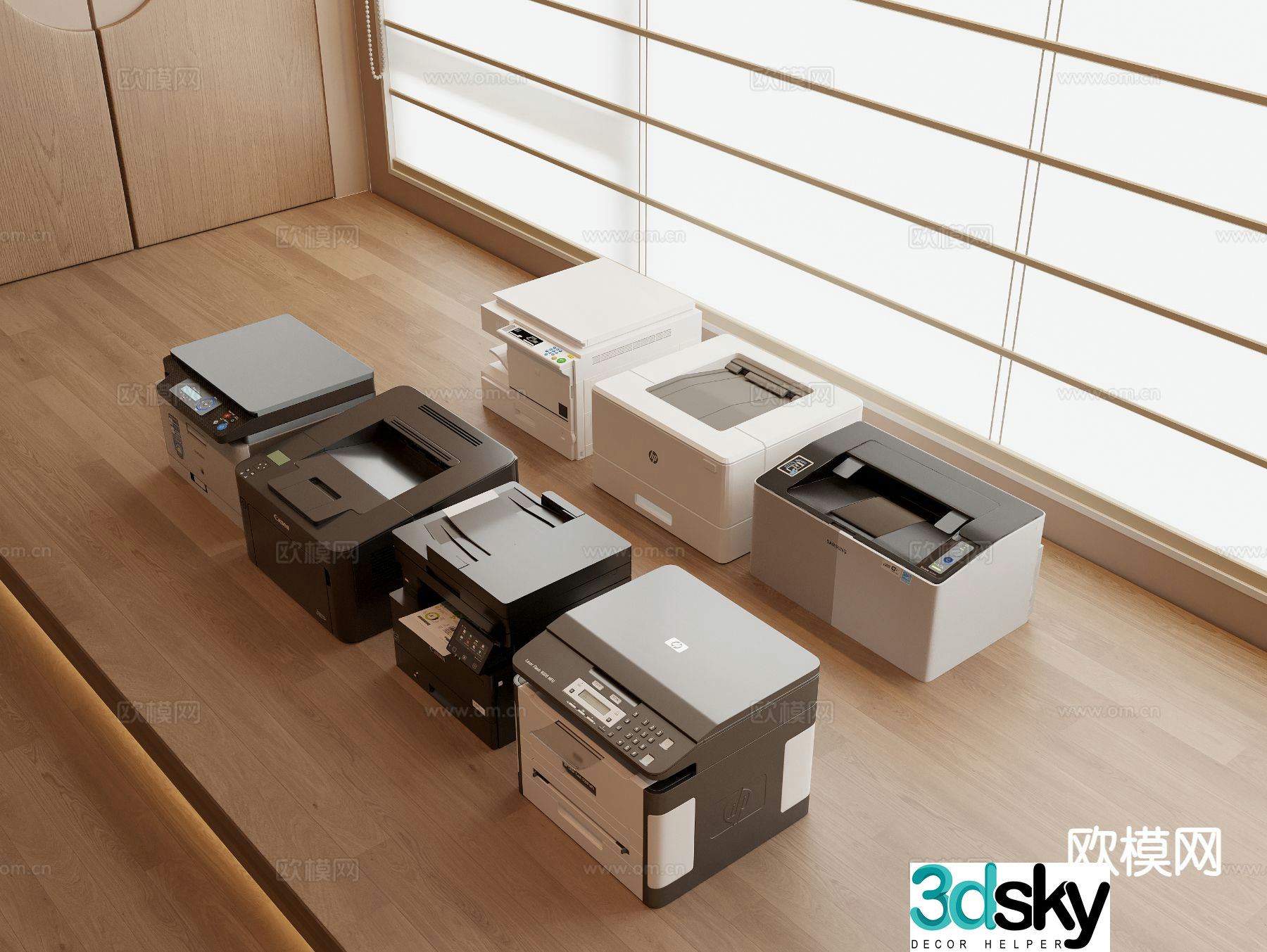 printer copier scanner 3d model
