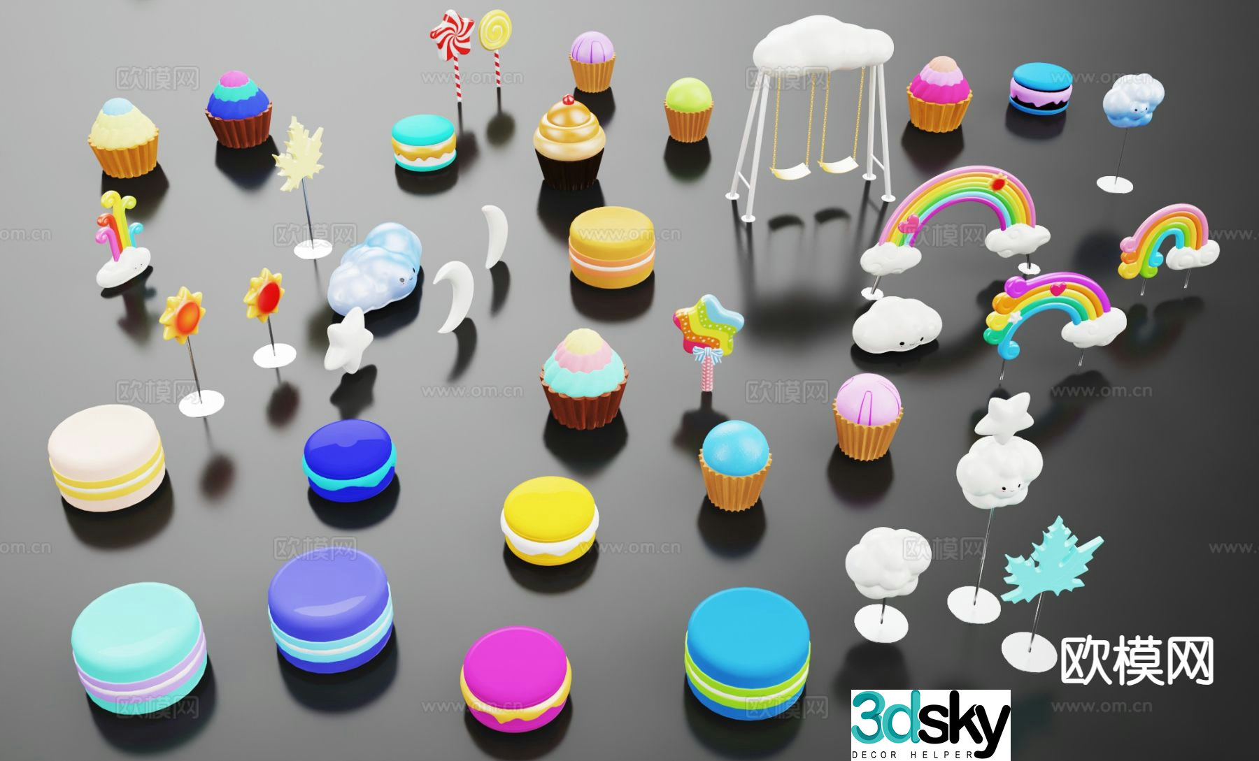 Modern cake toy ice cream toy 3d model