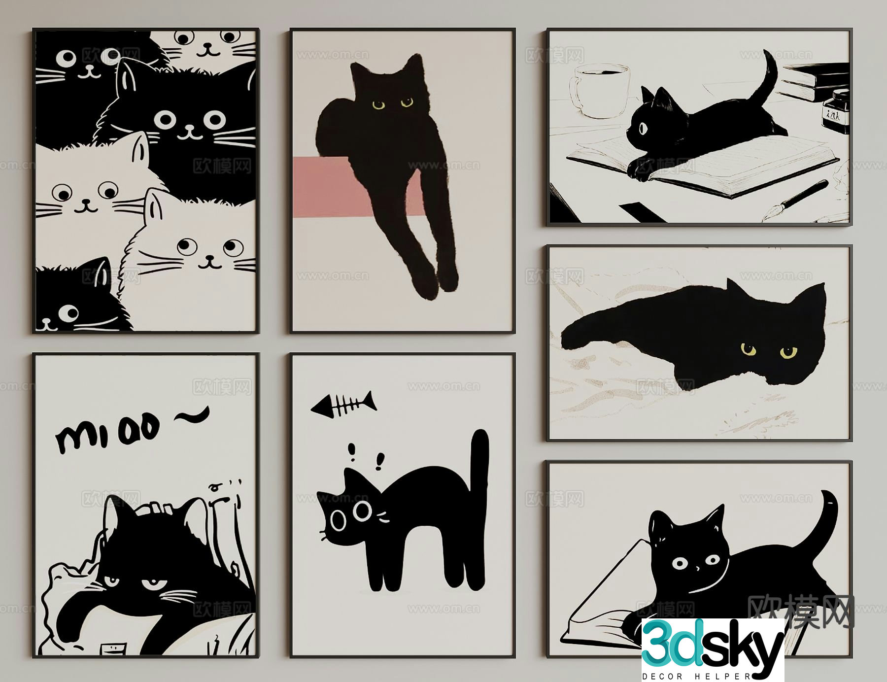 Decorative painting children’s painting cartoon hanging painting 3d model