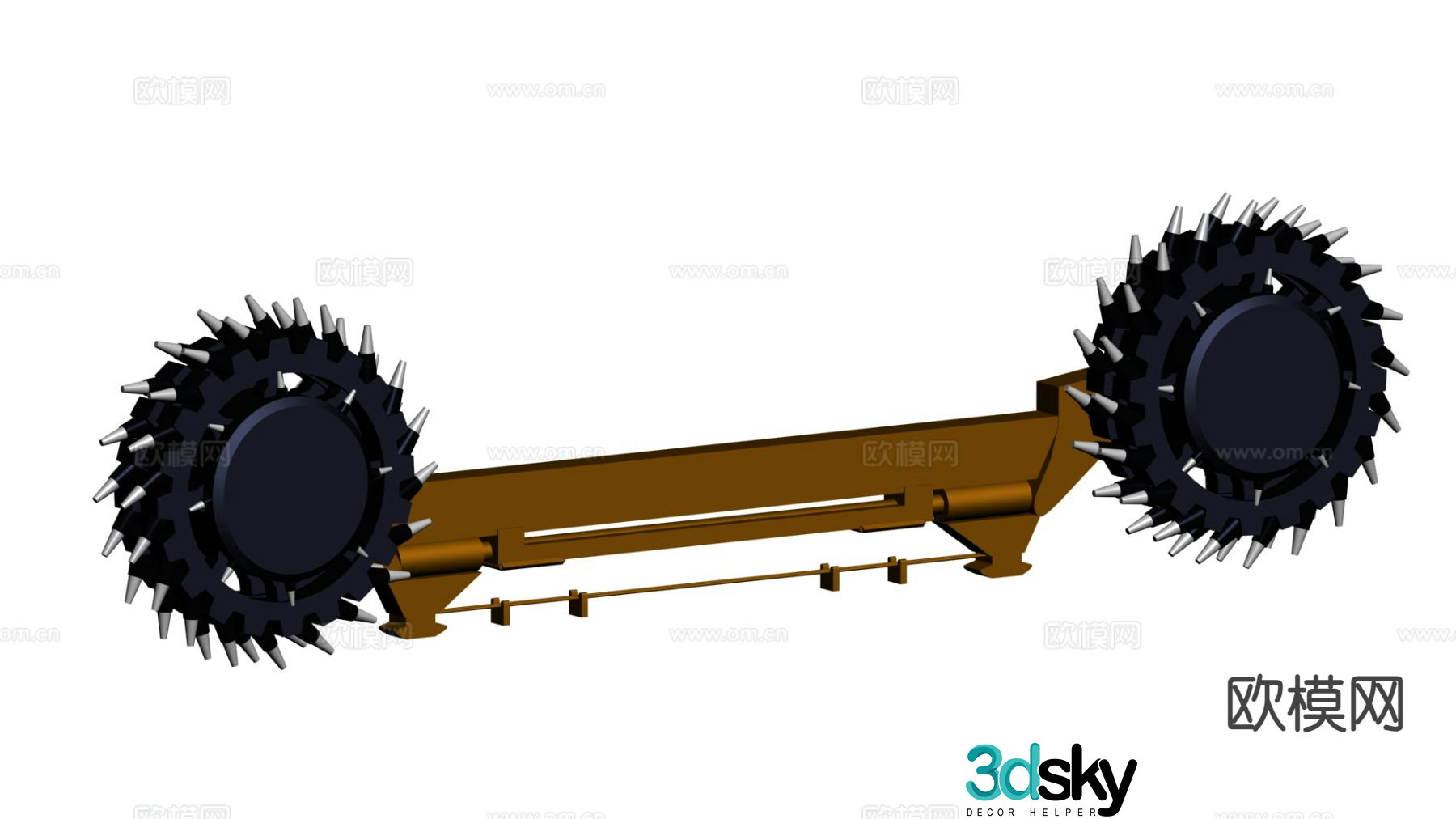 Coal cutter mining machine 3d model
