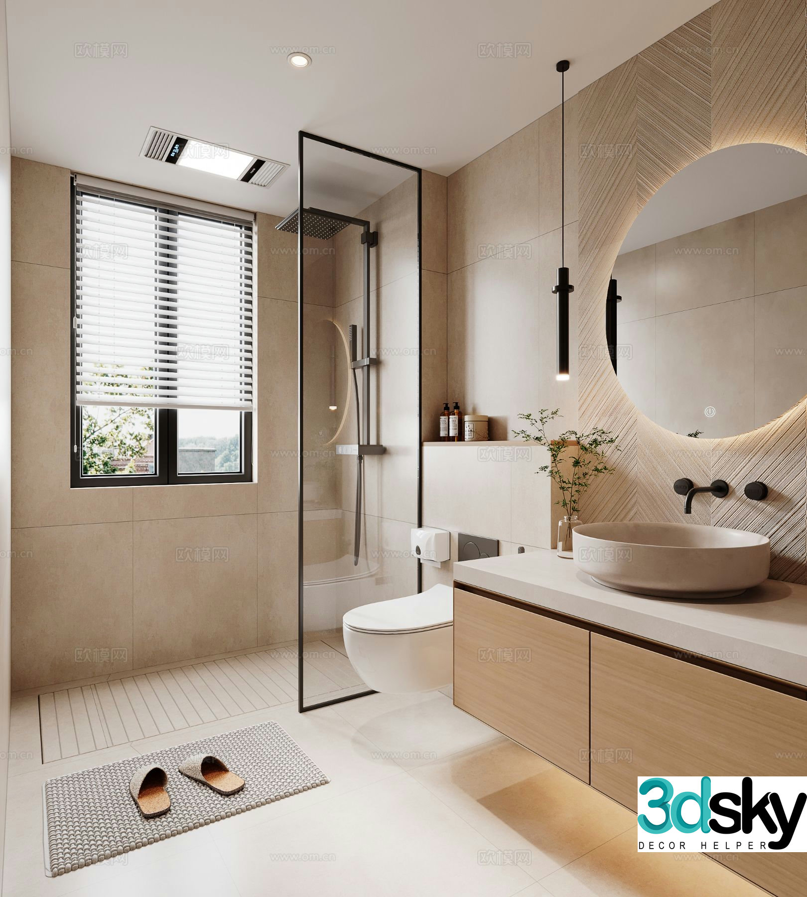 Modern bathroom bathroom 3d model