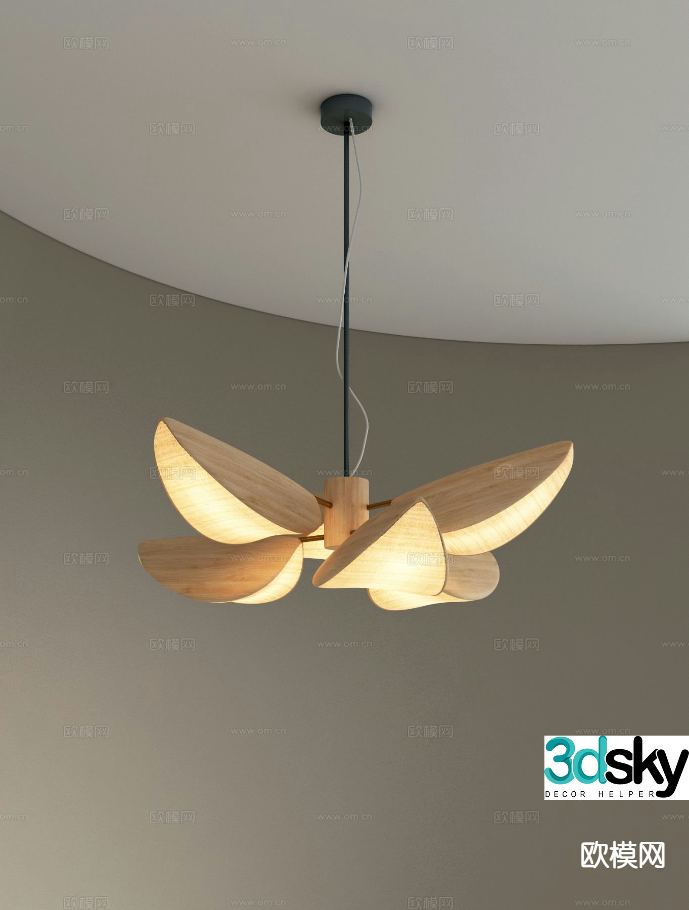 Nordic chandelier 3d model