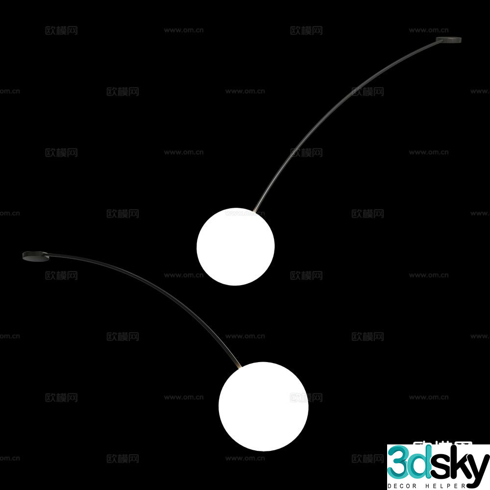 Italamp creative ceiling lamp 3d model