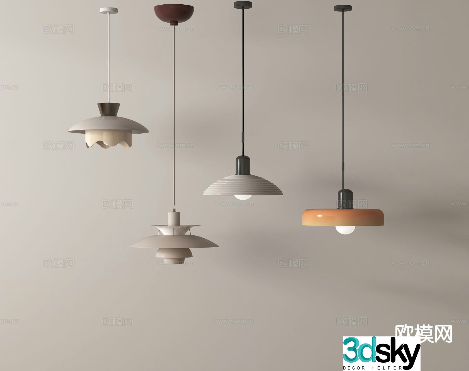 Bedside small chandelier 3d model