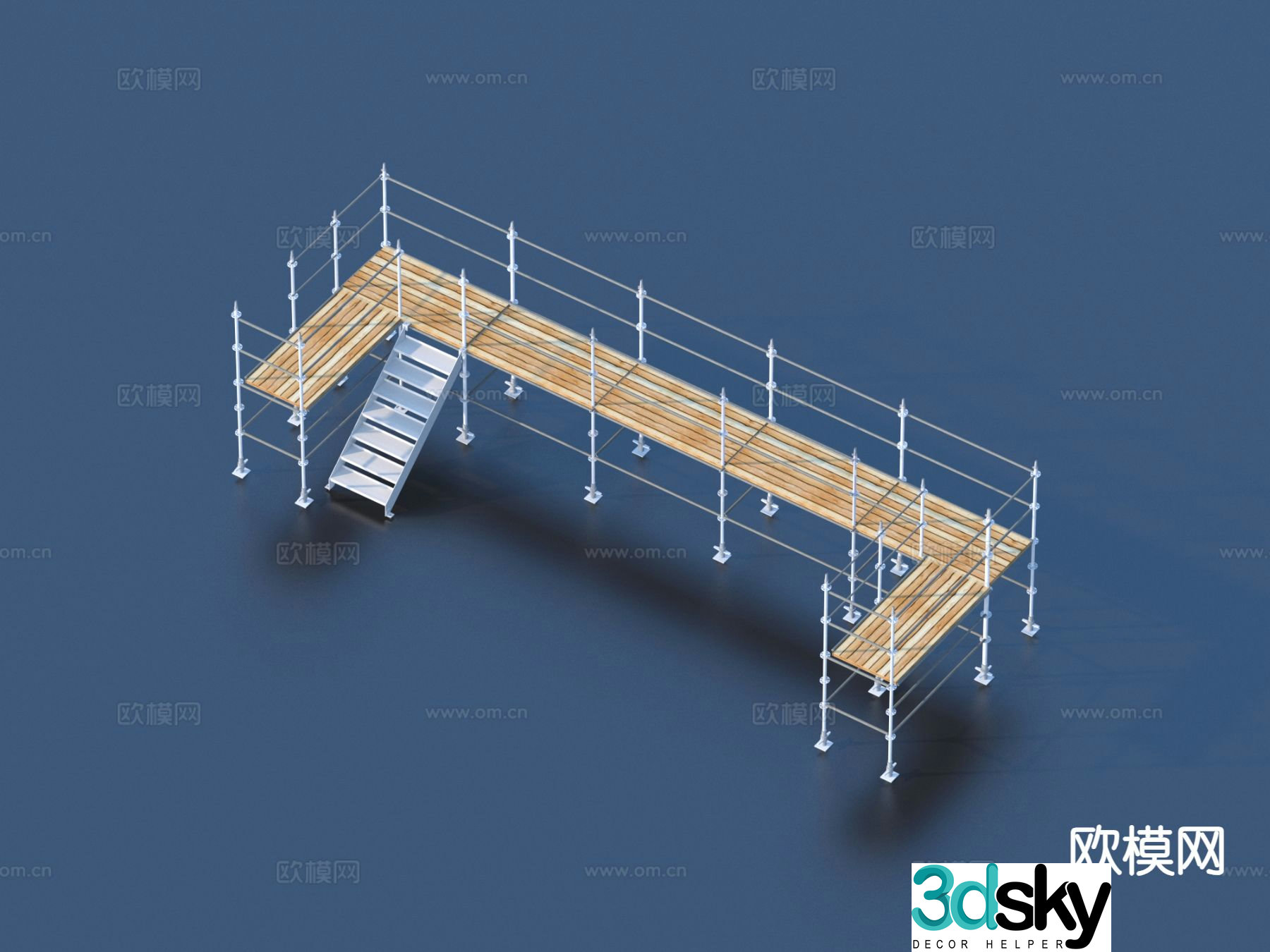 Scaffolding industrial rack 3d model