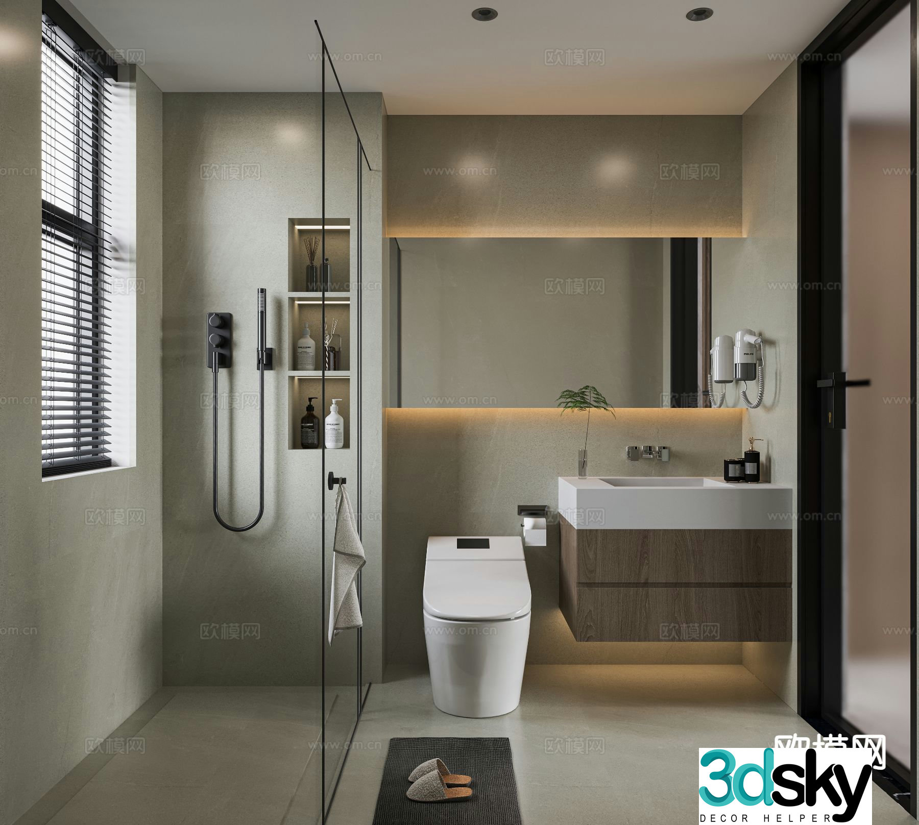 Modern bathroom 3d model