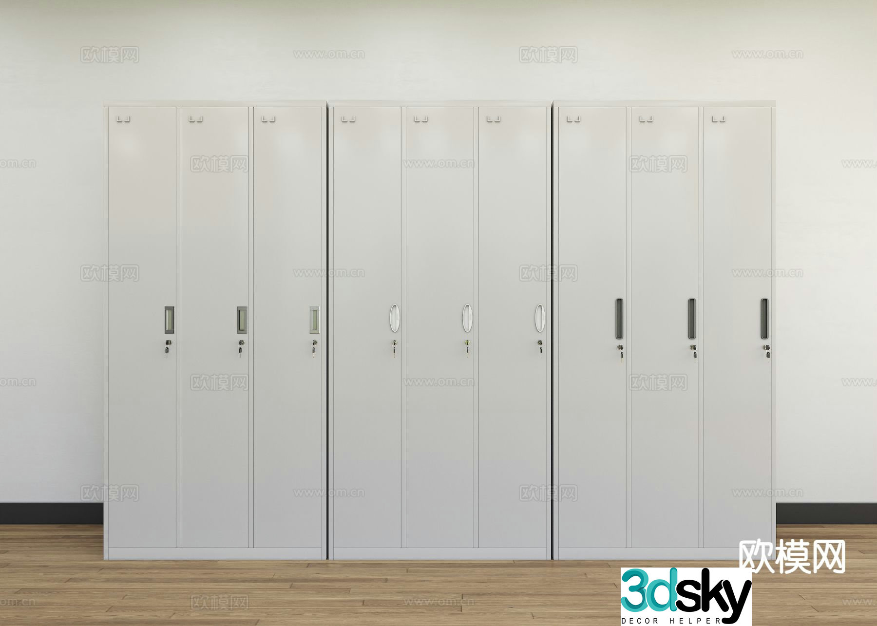 Simple filing cabinet iron cabinet 3d model