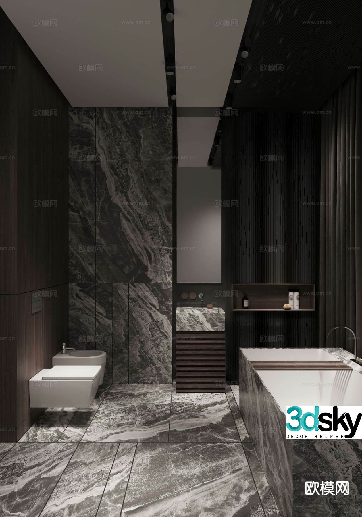 Modern bathroom bathroom 3d model