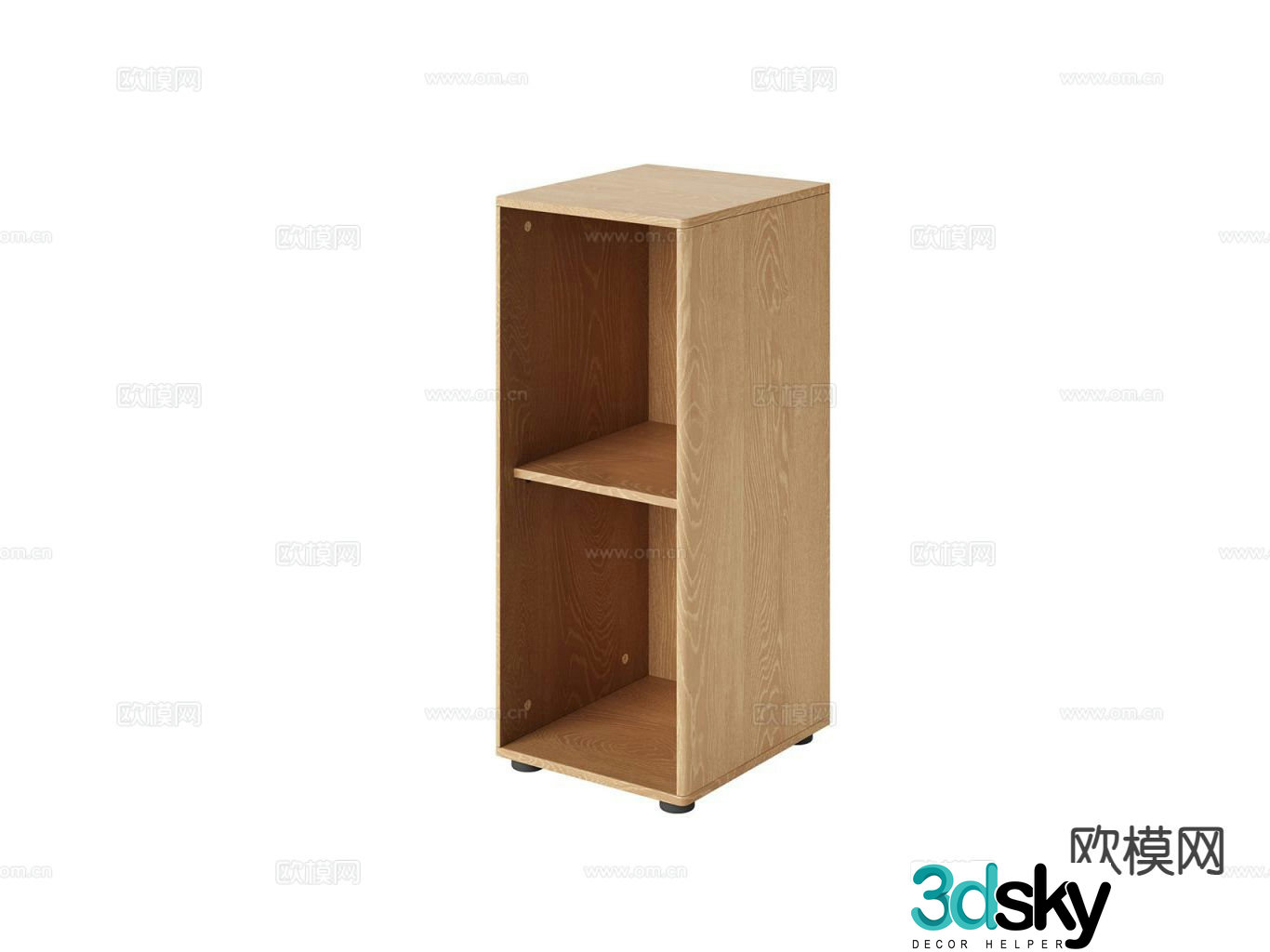 Simple bookcase low cabinet 3d model