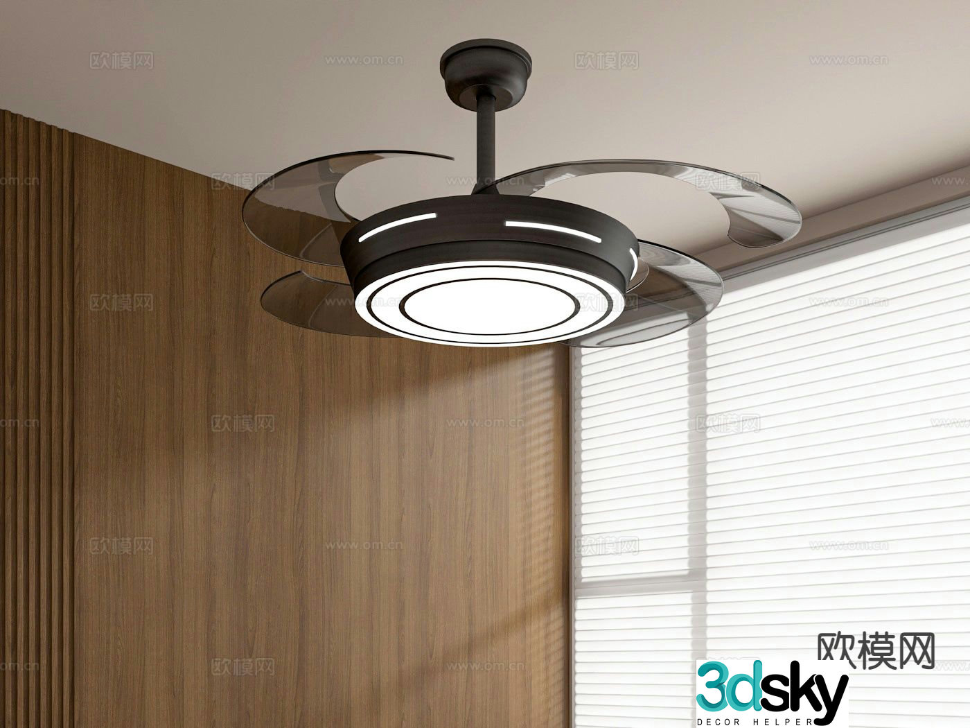 Modern ceiling fan light fan light 3d model