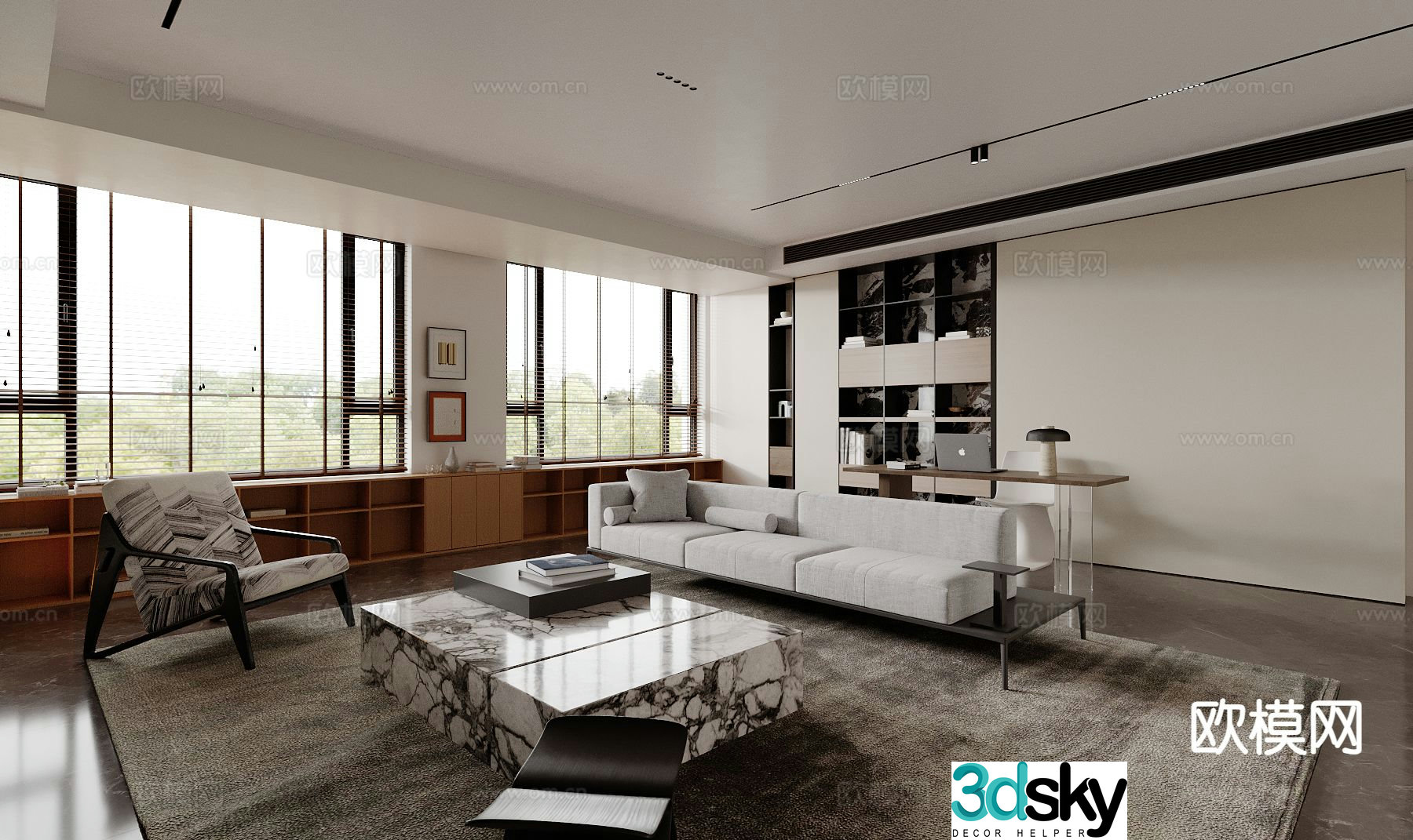 Modern living room 3d model