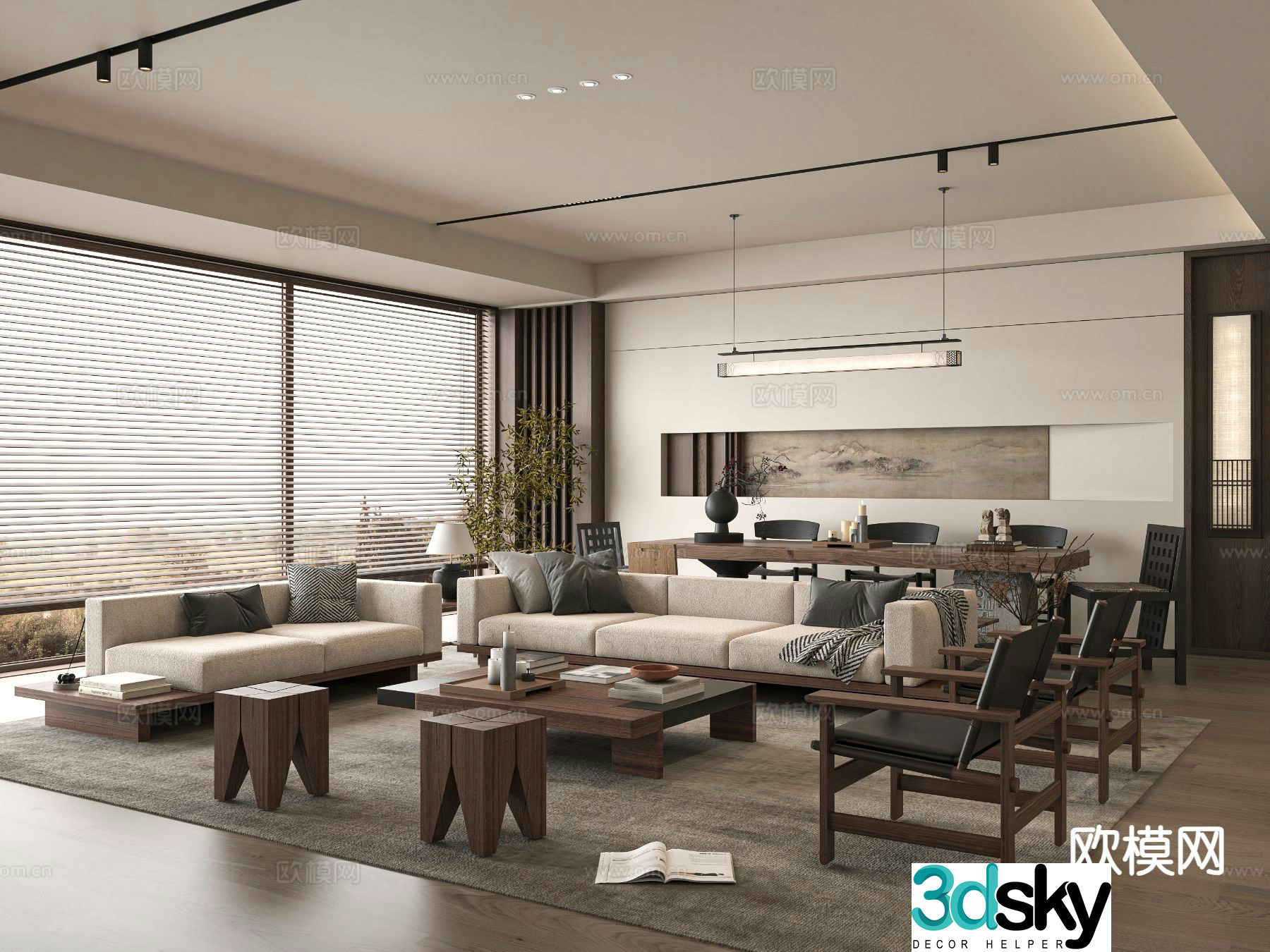 Medieval style living room 3D model