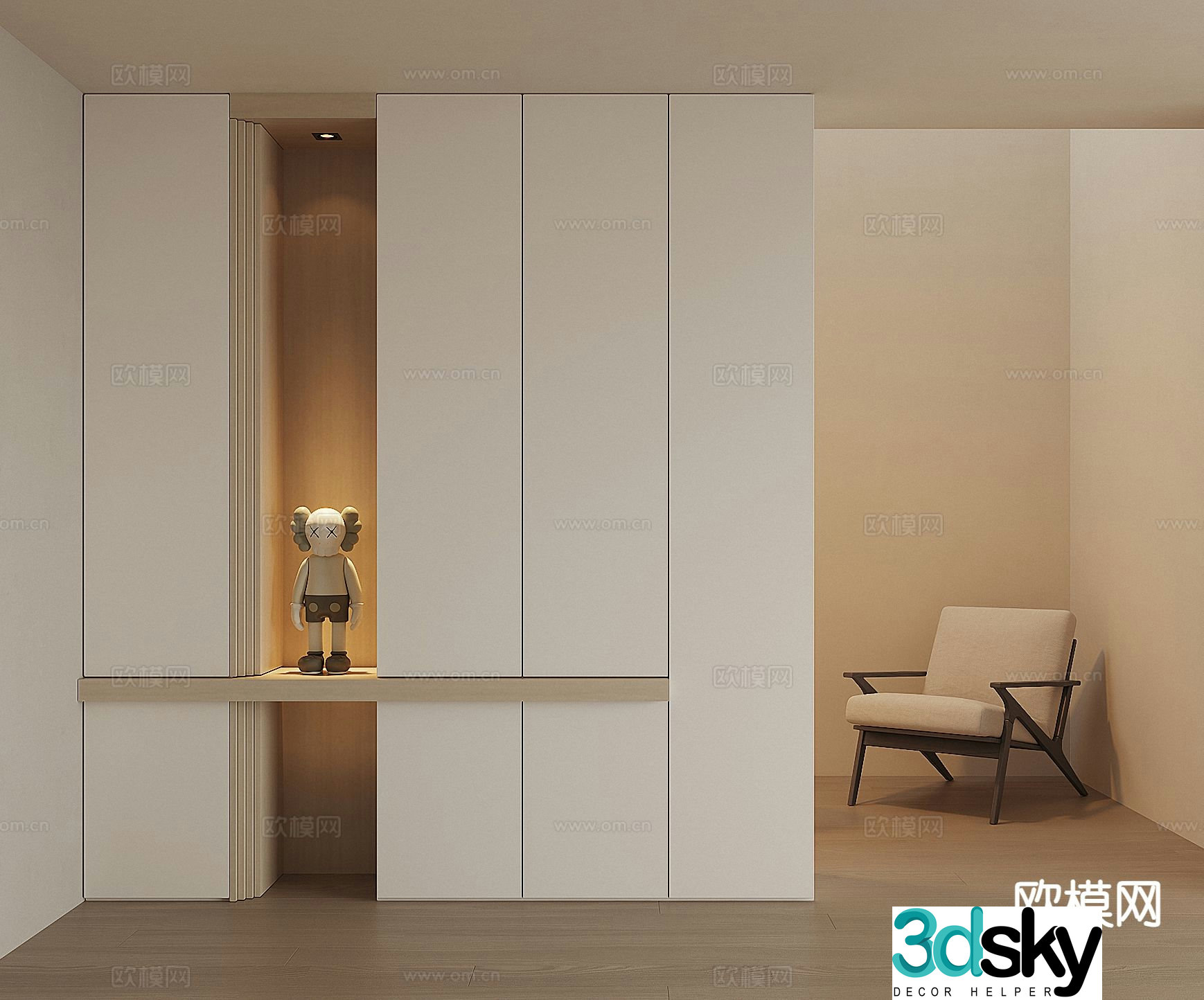 Entrance shoe cabinet partition shoe cabinet 3d model