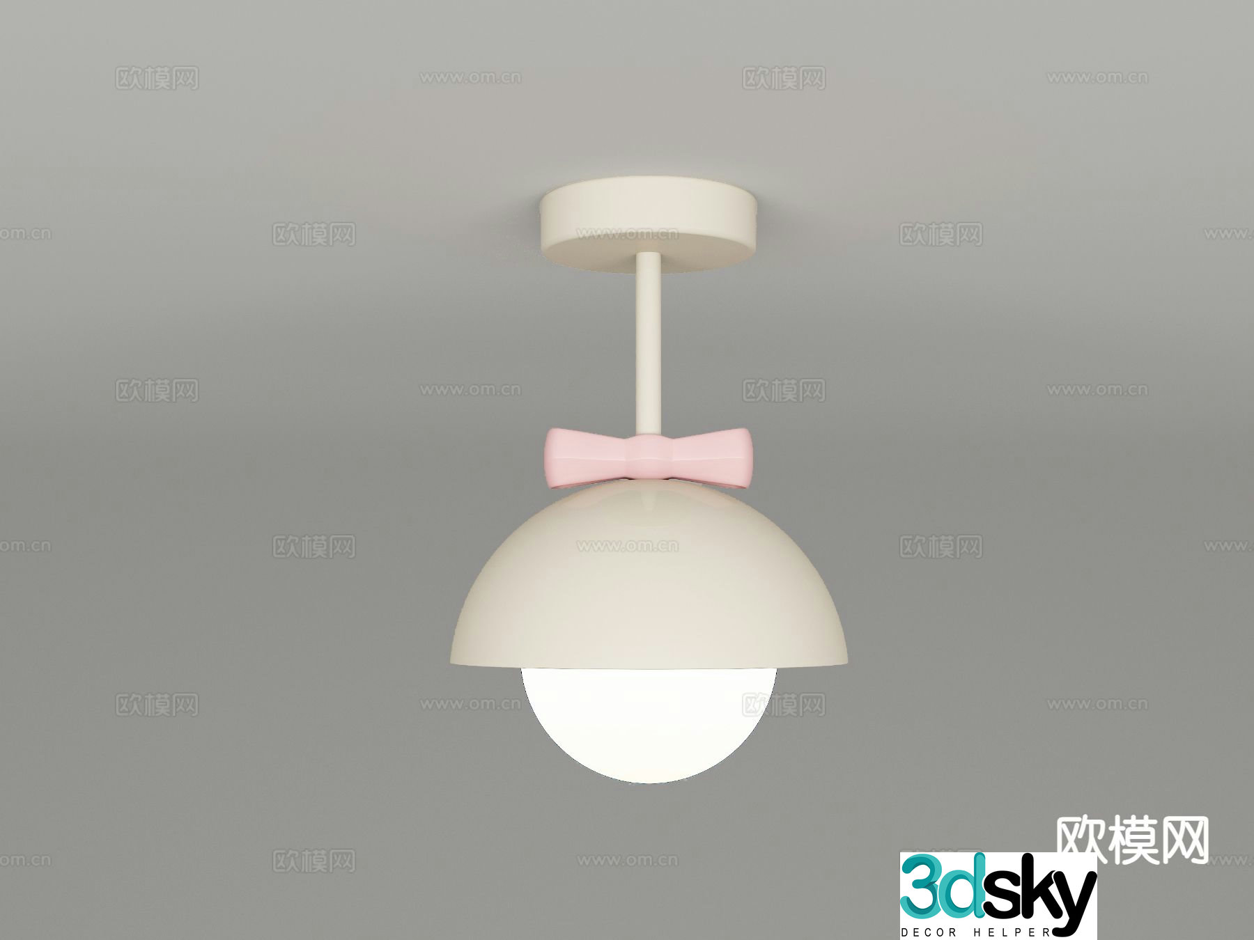Cream style chandelier art chandelier 3d model
