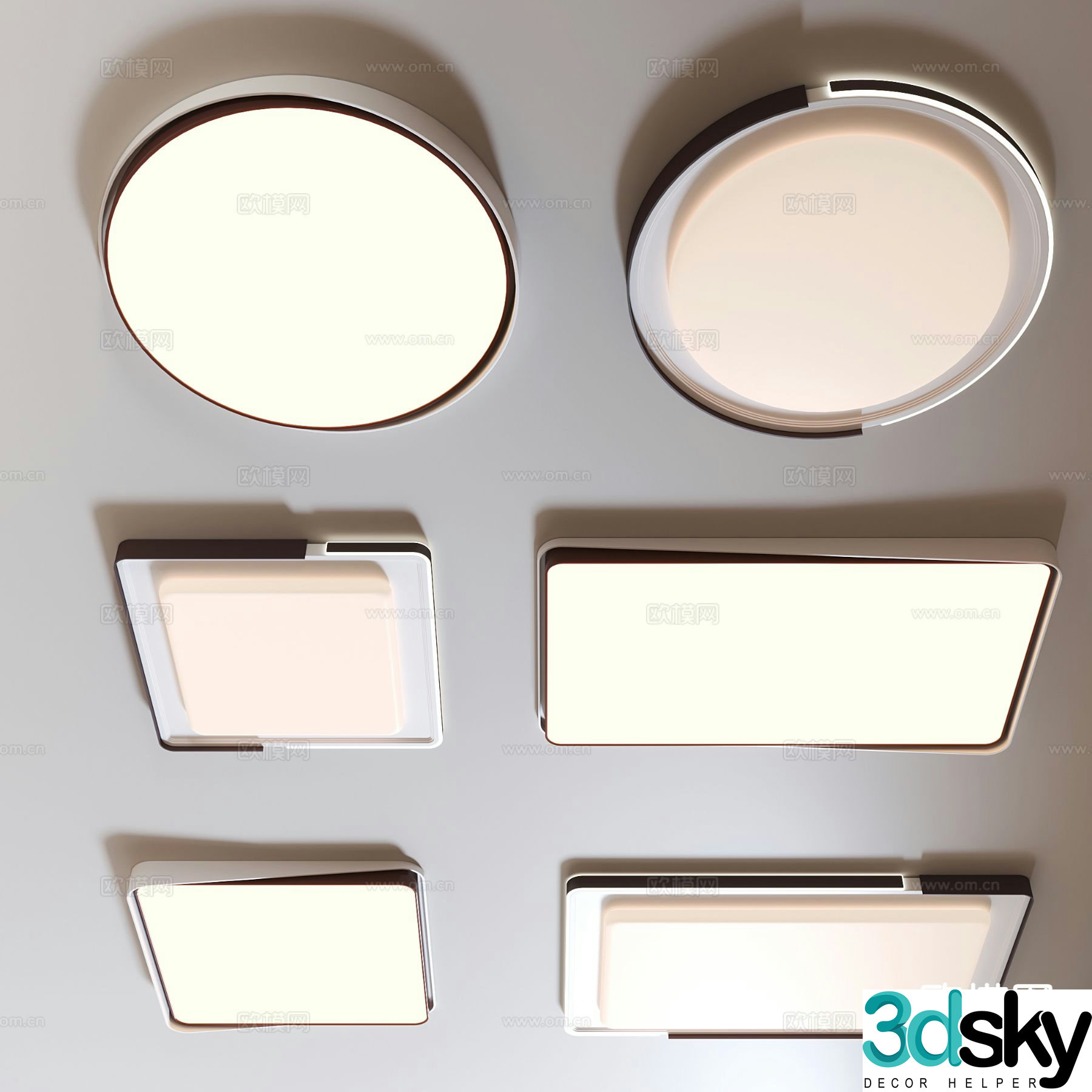 Cream style ceiling lamp bedroom lamp living room lamp 3d model