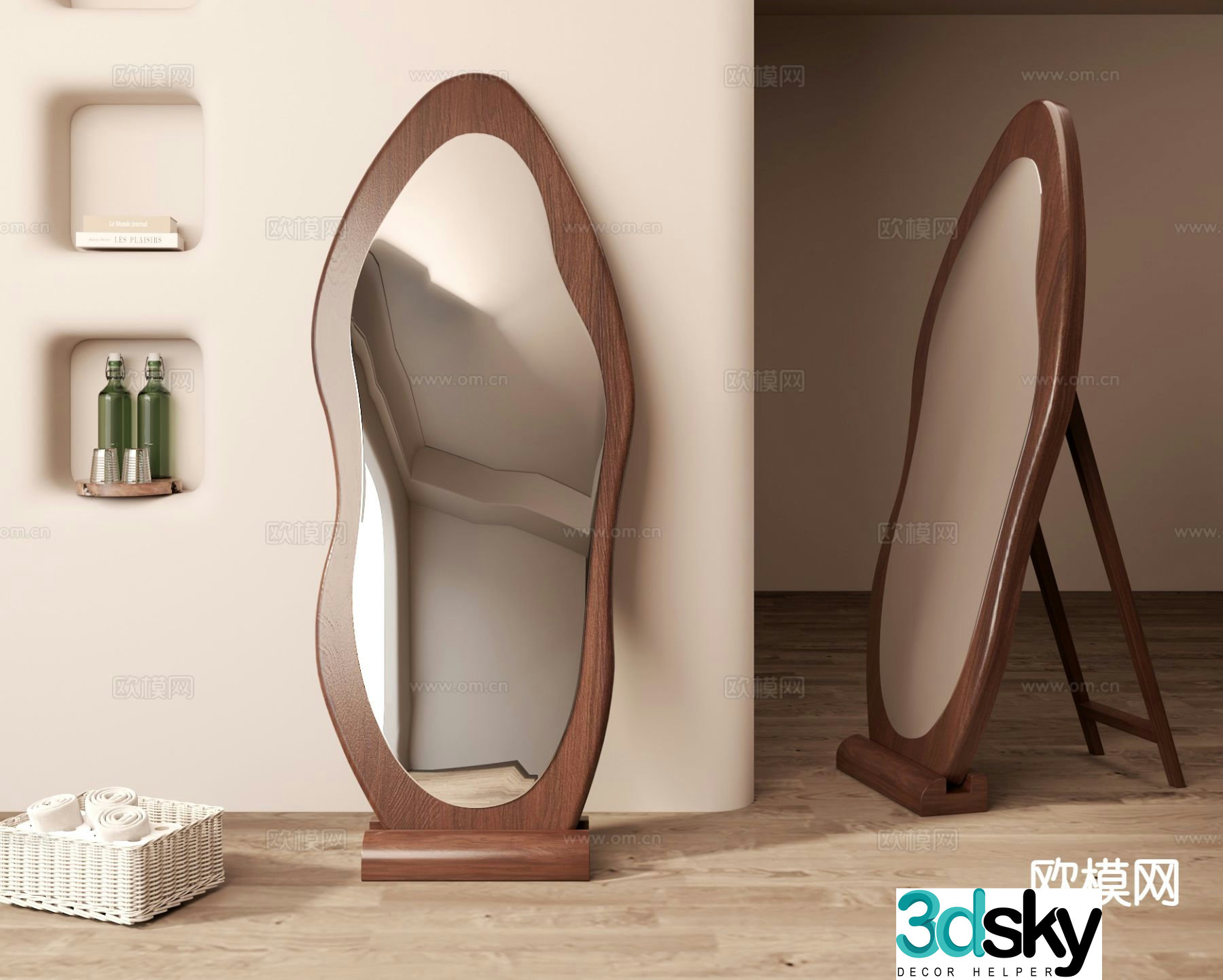 Special-shaped mirror full-length mirror full-length mirror 3D model