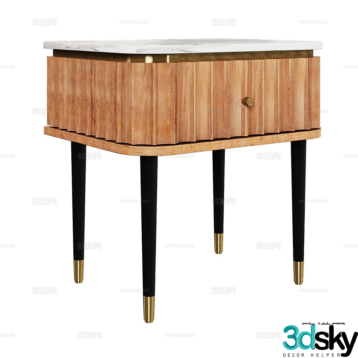 Nordic bedside table 3d model