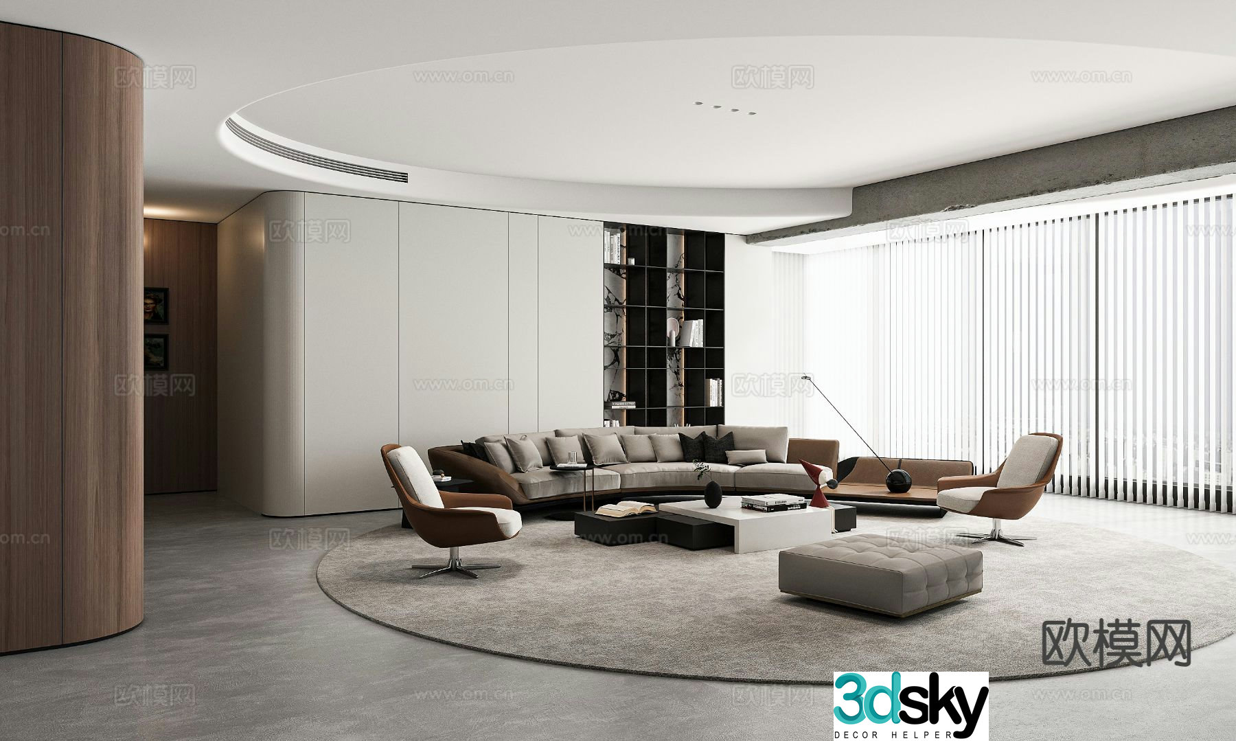 Modern living room 3d model