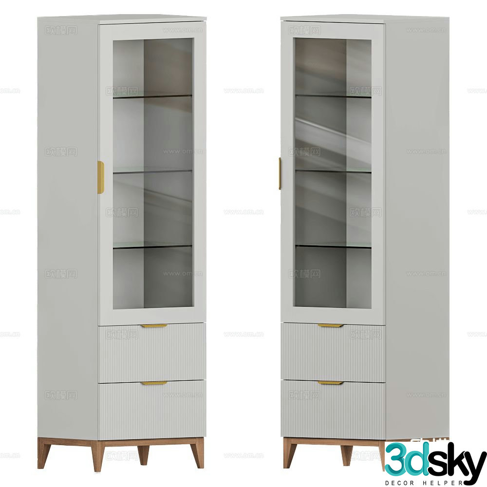 Mister modern bookcase bookshelf 3d model