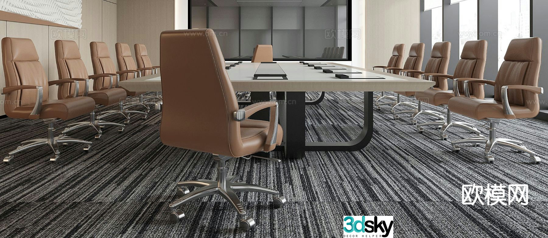 Modern conference table conference table 3d model