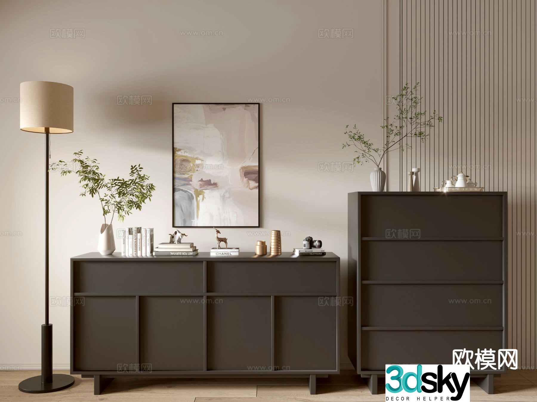 Modern sideboard 3d model