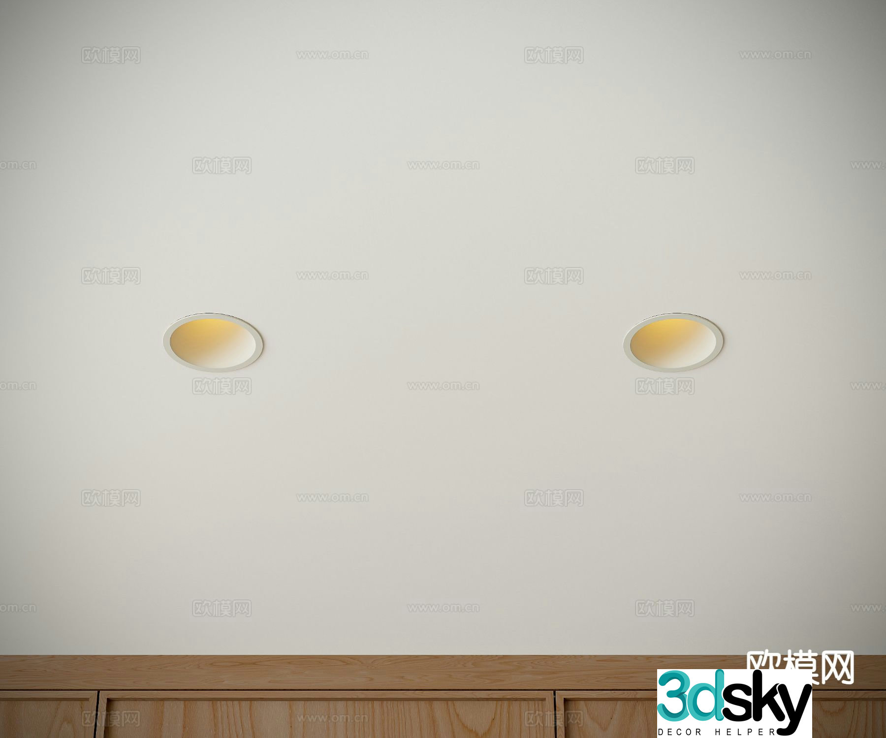Minimalist downlight recessed downlight 3d model