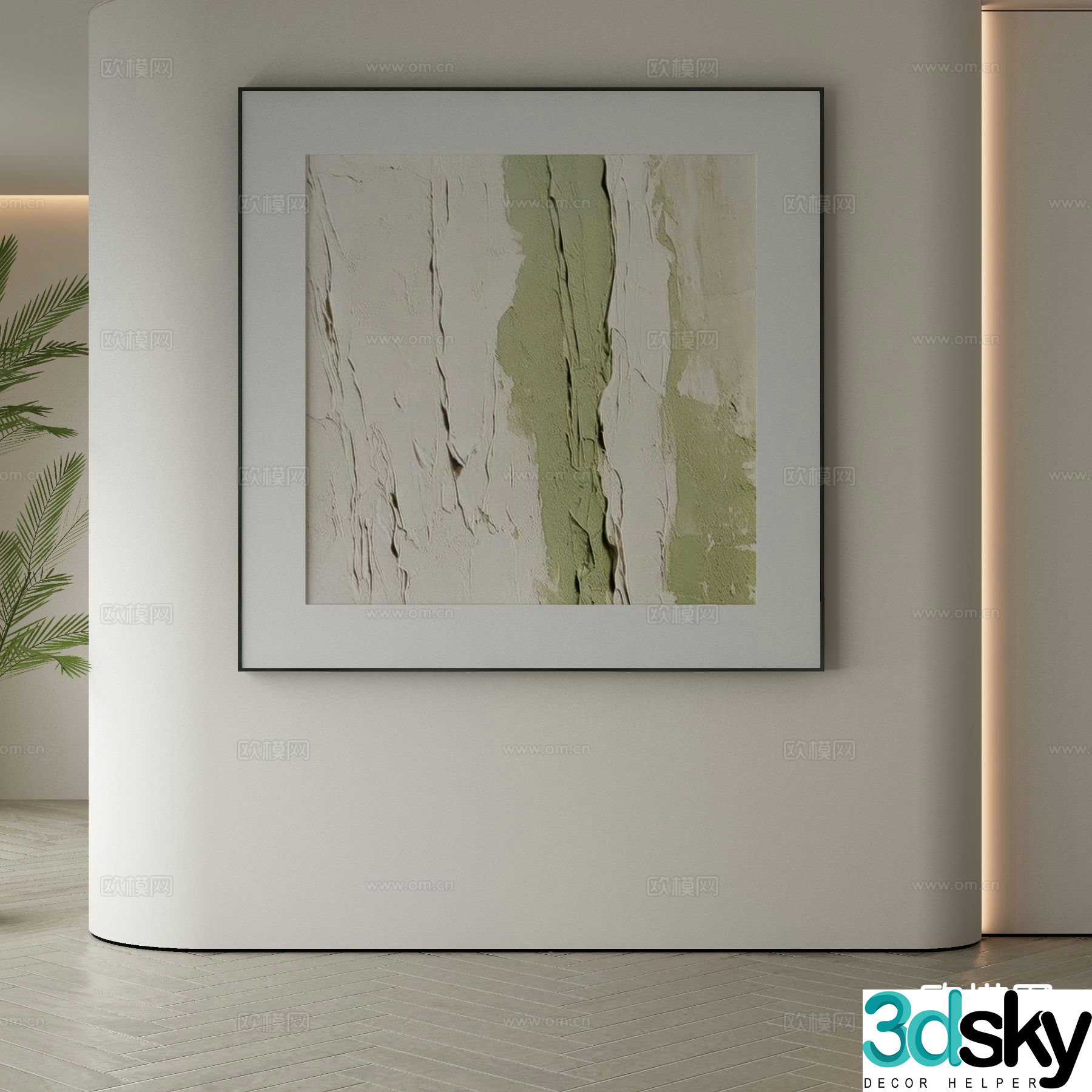 Modern art painting texture painting decorative painting 3d model